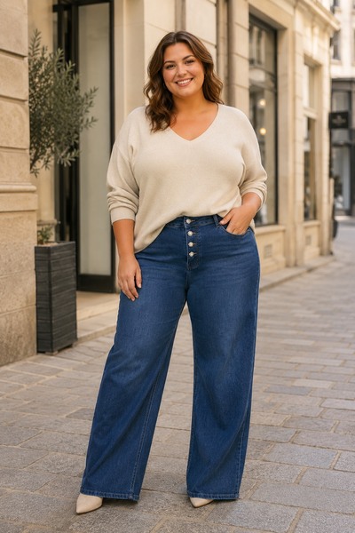 Grossiste E&F - JEANS WIDE LEG Grossiste E&F - JEANS WIDE LEG