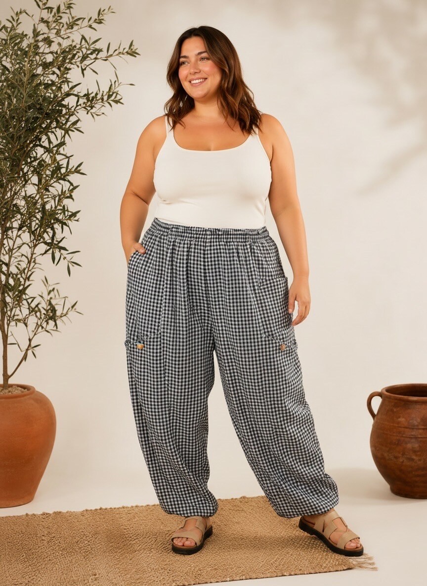 Großhändler E&F - HOSE MIT KLEINEM VICHY-KARO