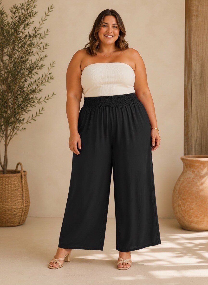 Mayorista E&F - PANTALÓN LISO TALLA MÁGICA