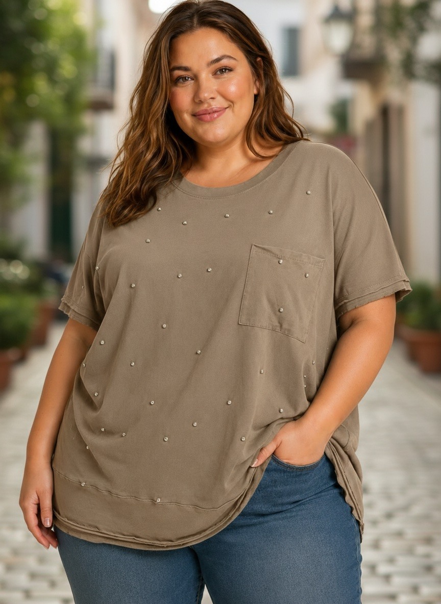 Wholesaler E&F - SOLID STUDDED TOPS