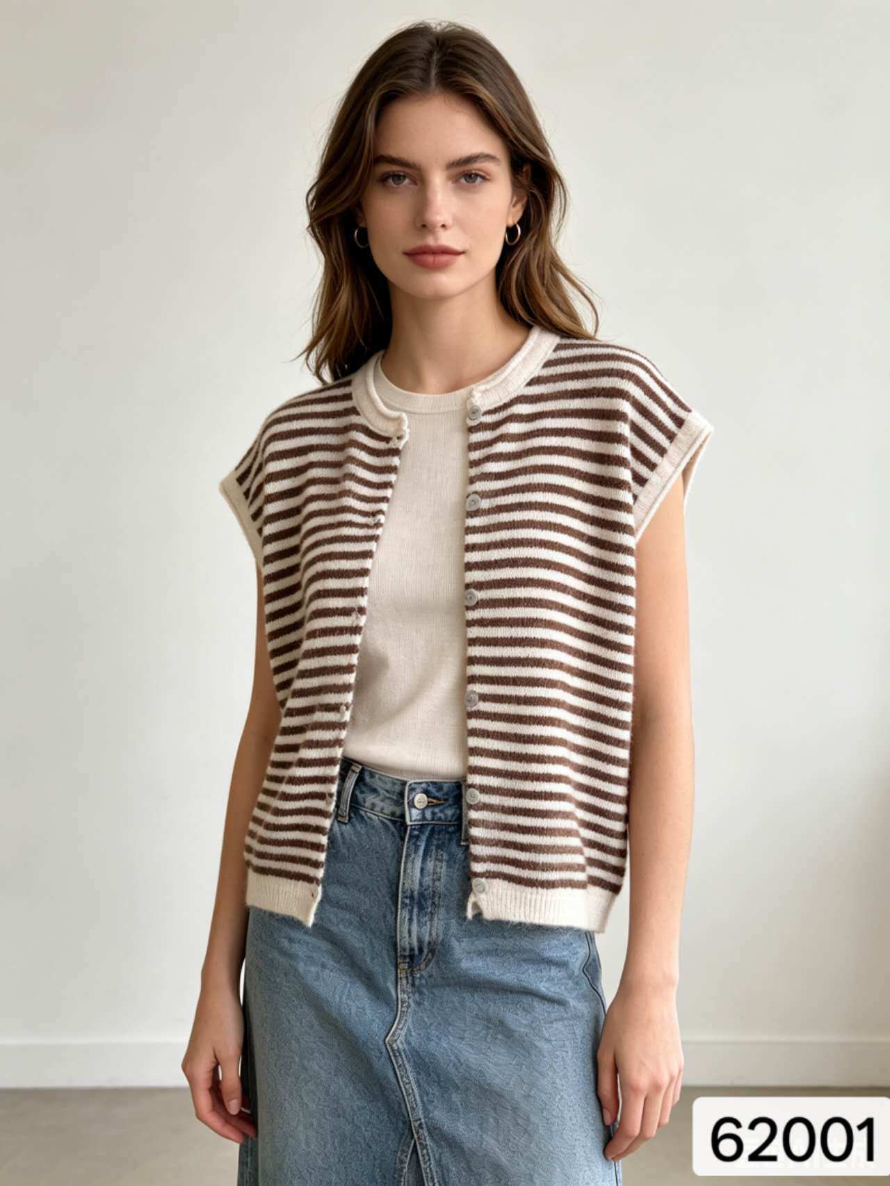 Wholesaler EMAGLIFICIO - Sleeveless striped sweater