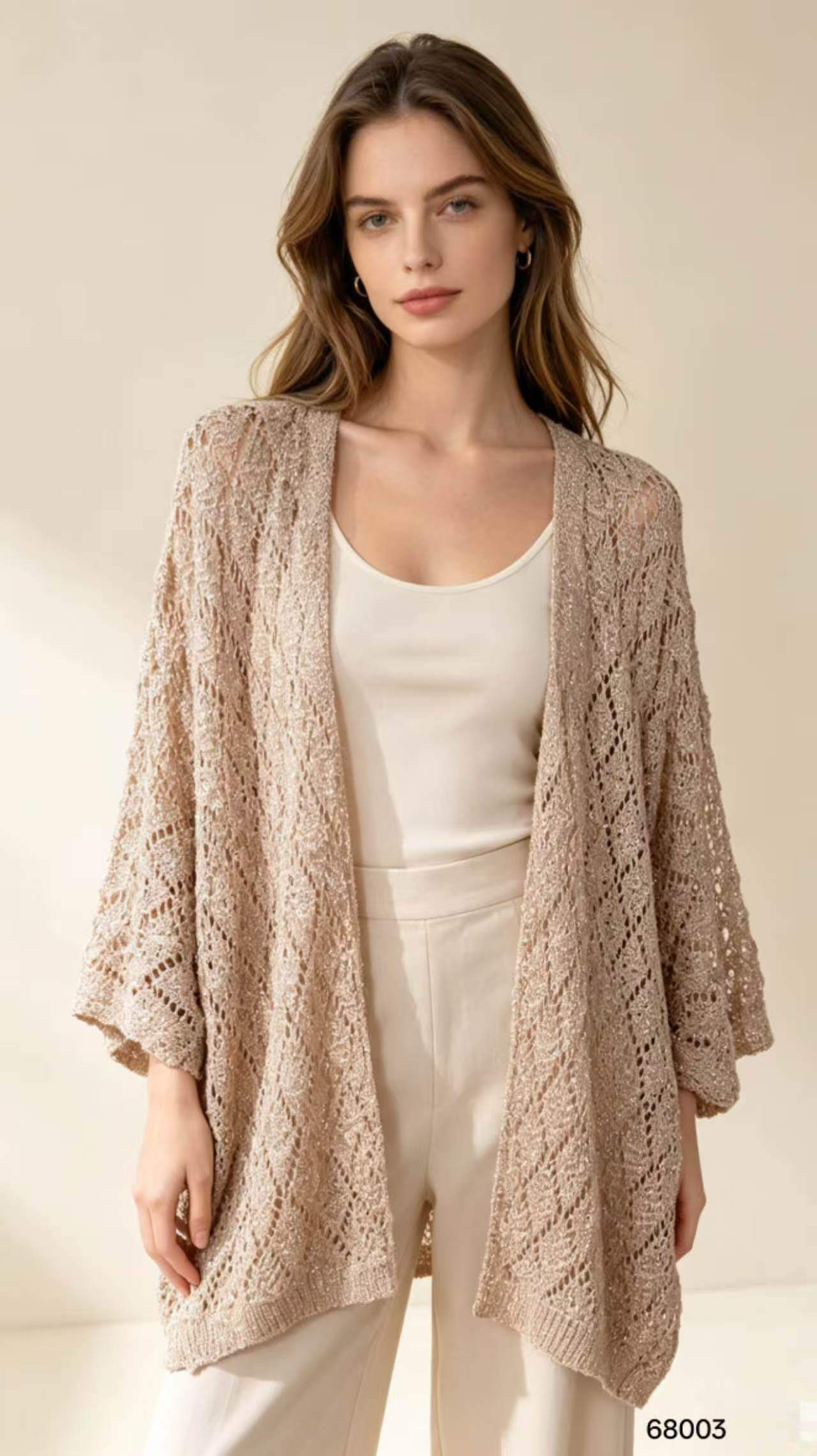 Wholesaler E-MAGLIFICIO - Mid-length knitted cardigan