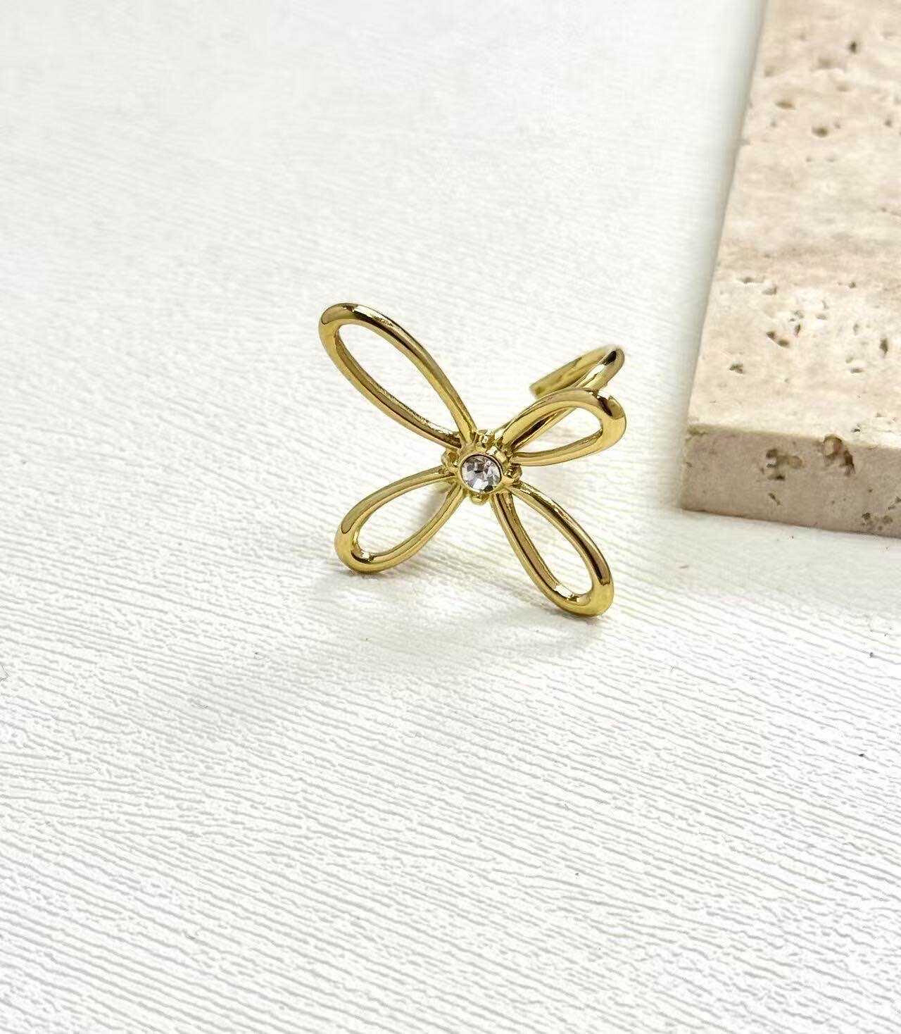 Grossiste Eclador Bijoux - Bague en acier Inoxydable , taille réglable.