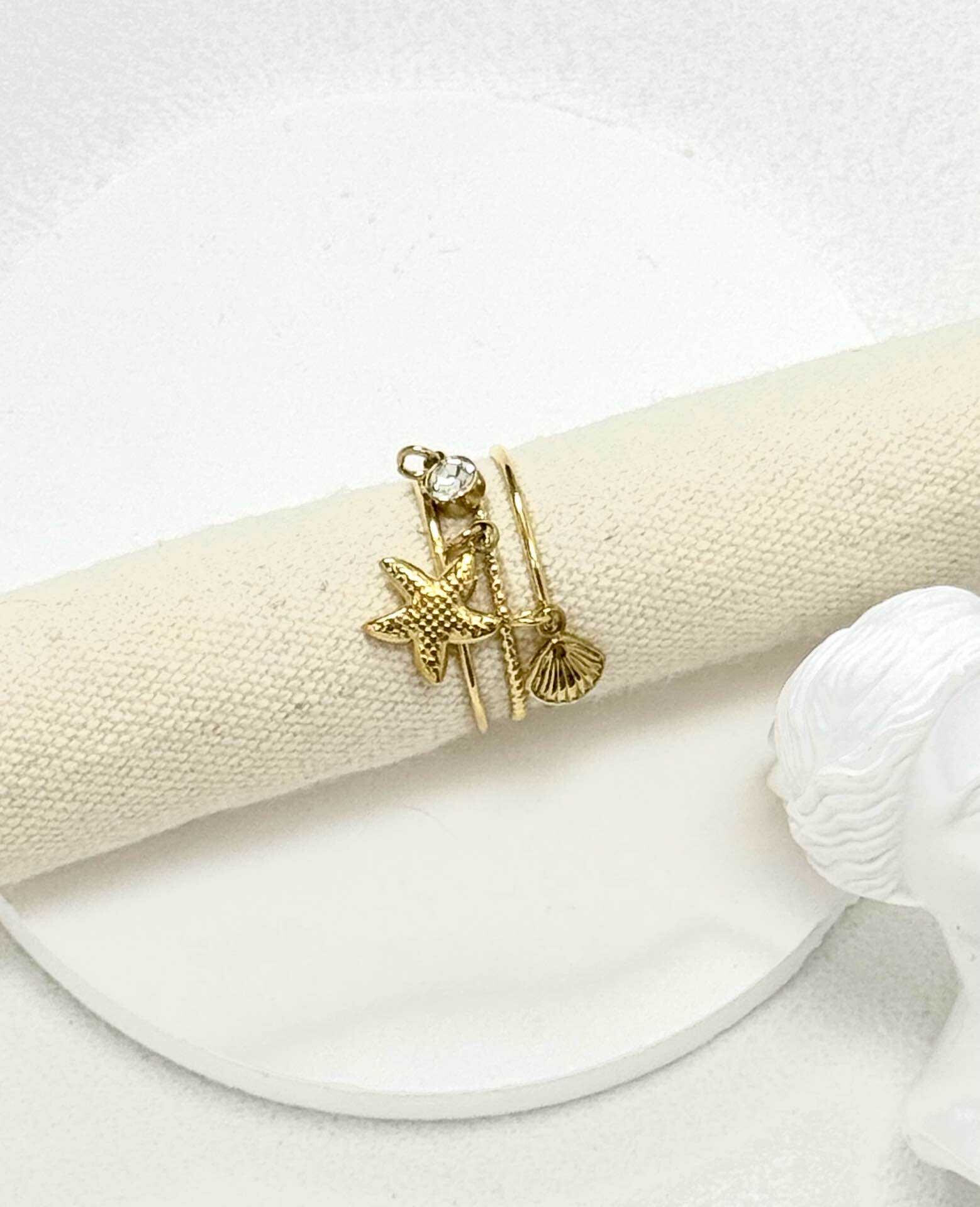 Grossista Eclador Bijoux - Anello in acciaio inossidabile, con motivi floreali, misura regolabile.