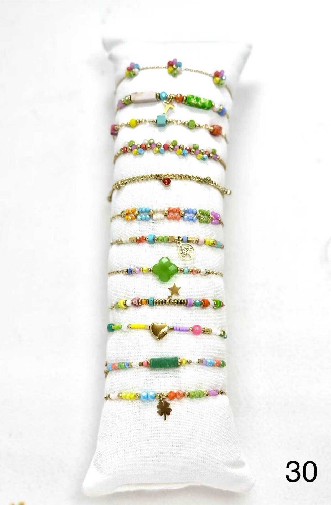 Grossiste Eclador Bijoux - Lot de 12 bracelets en acier Inoxydable.