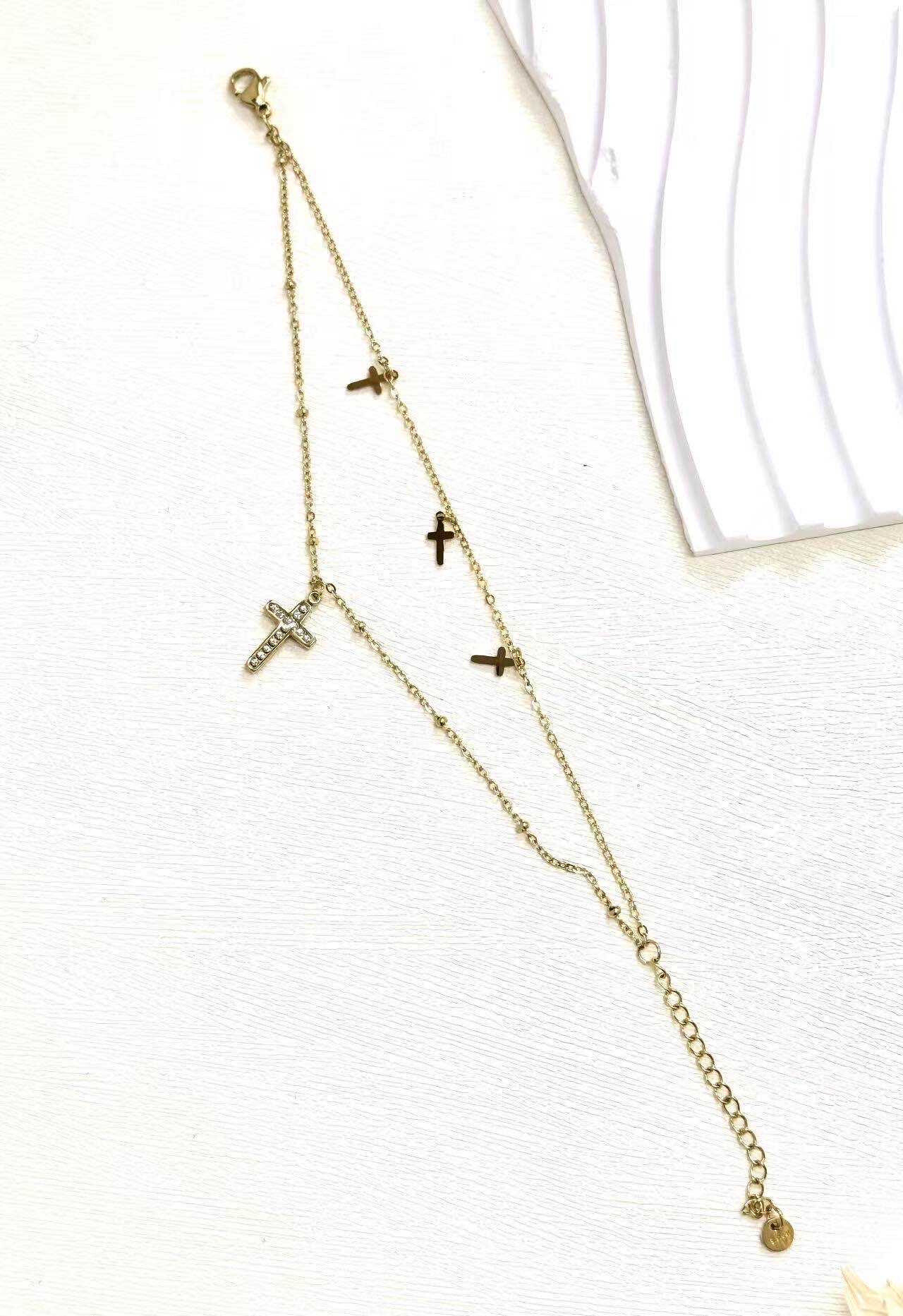 Grossiste Eclador Bijoux - Bracelet en acier Inoxydable avec croix