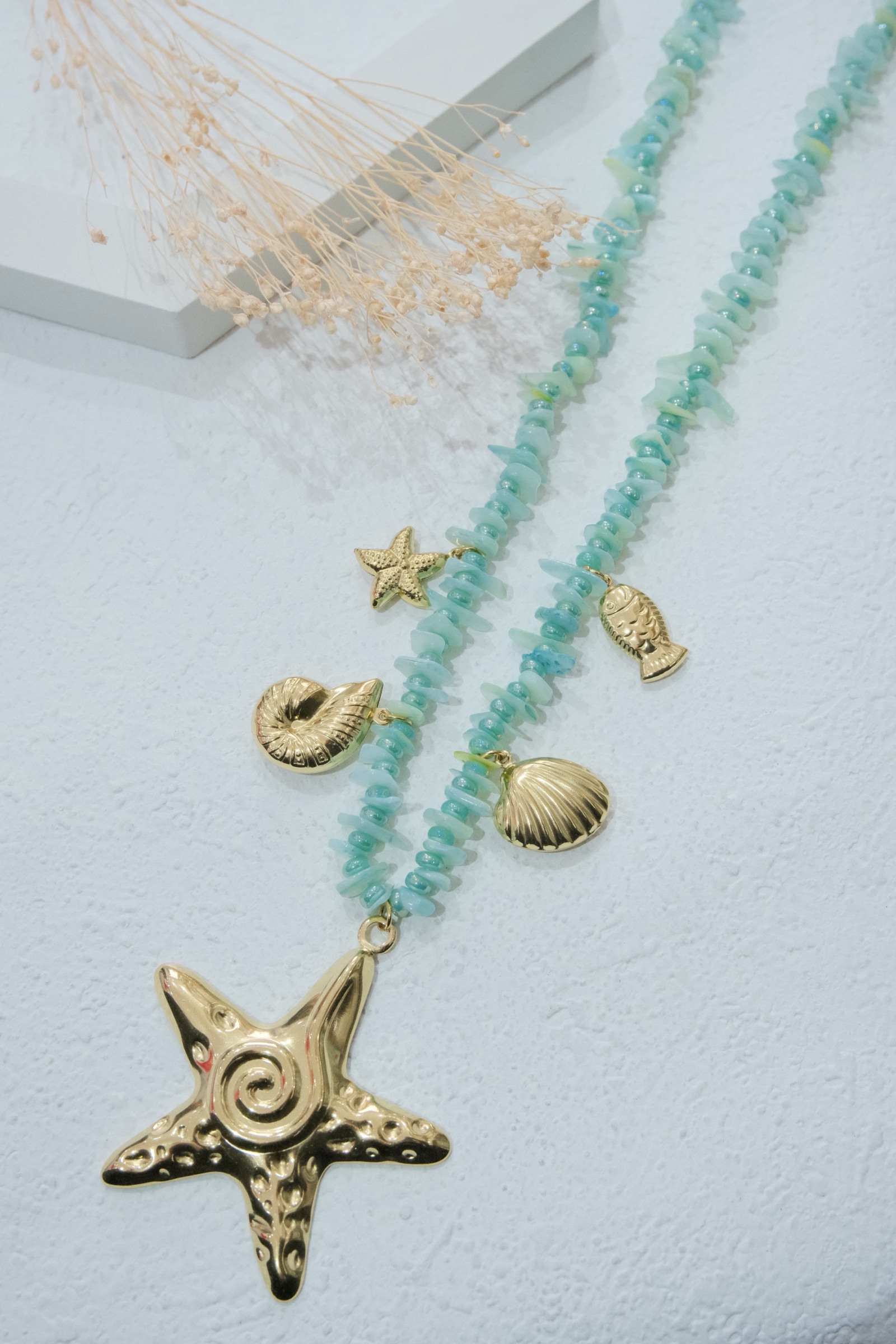 Grossiste Eclador Bijoux - Collier  en acier Inoxydable femme étoile de mer