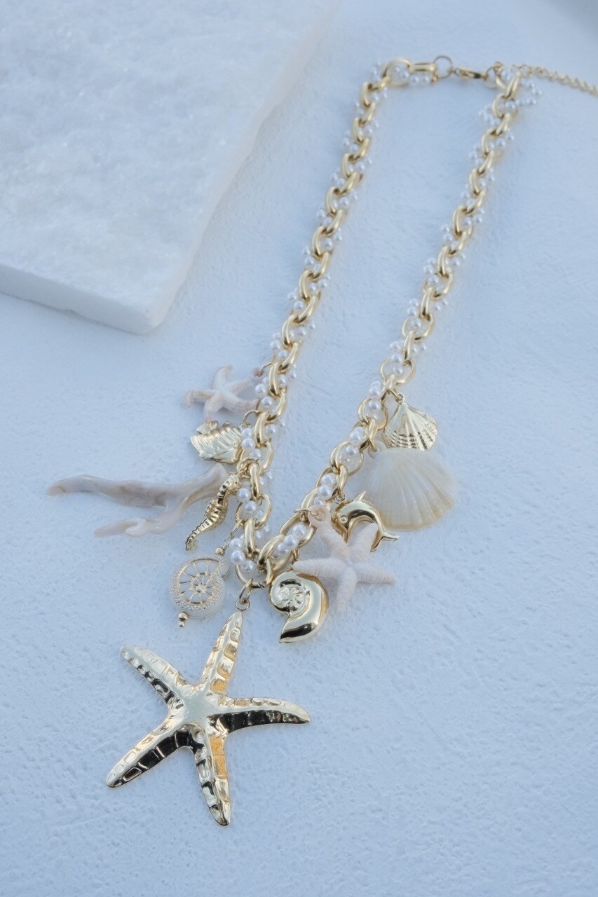 Grossiste Eclador Bijoux - Collier en acier Inoxydable femme en forme d’étoile