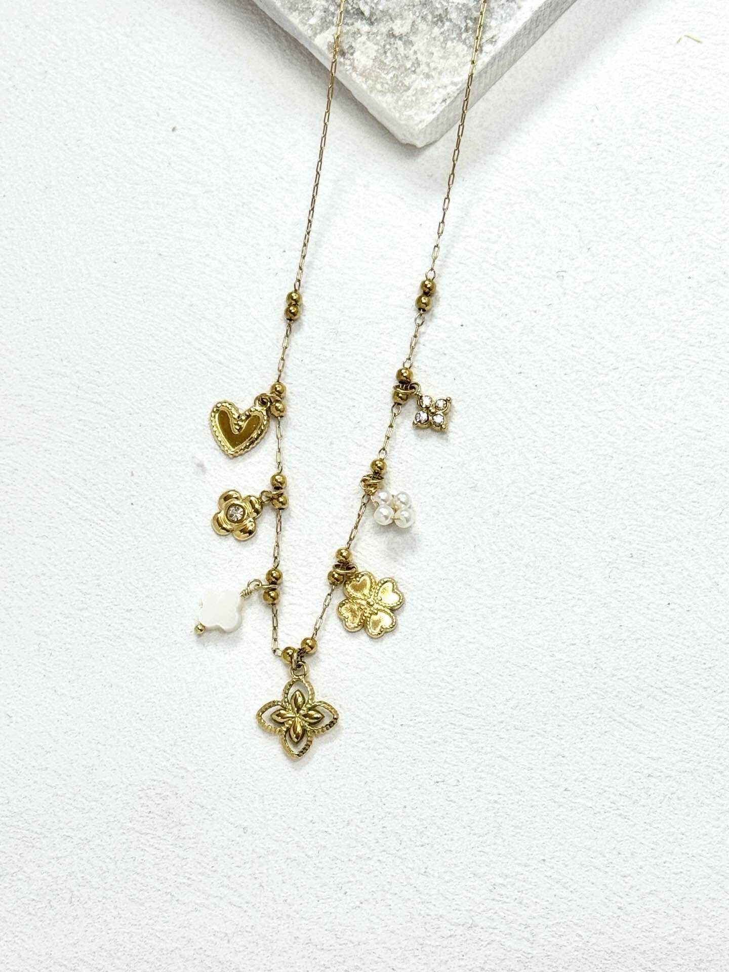 Grossiste Eclador Bijoux - Collier en acier Inoxydable femme avec les breloques
