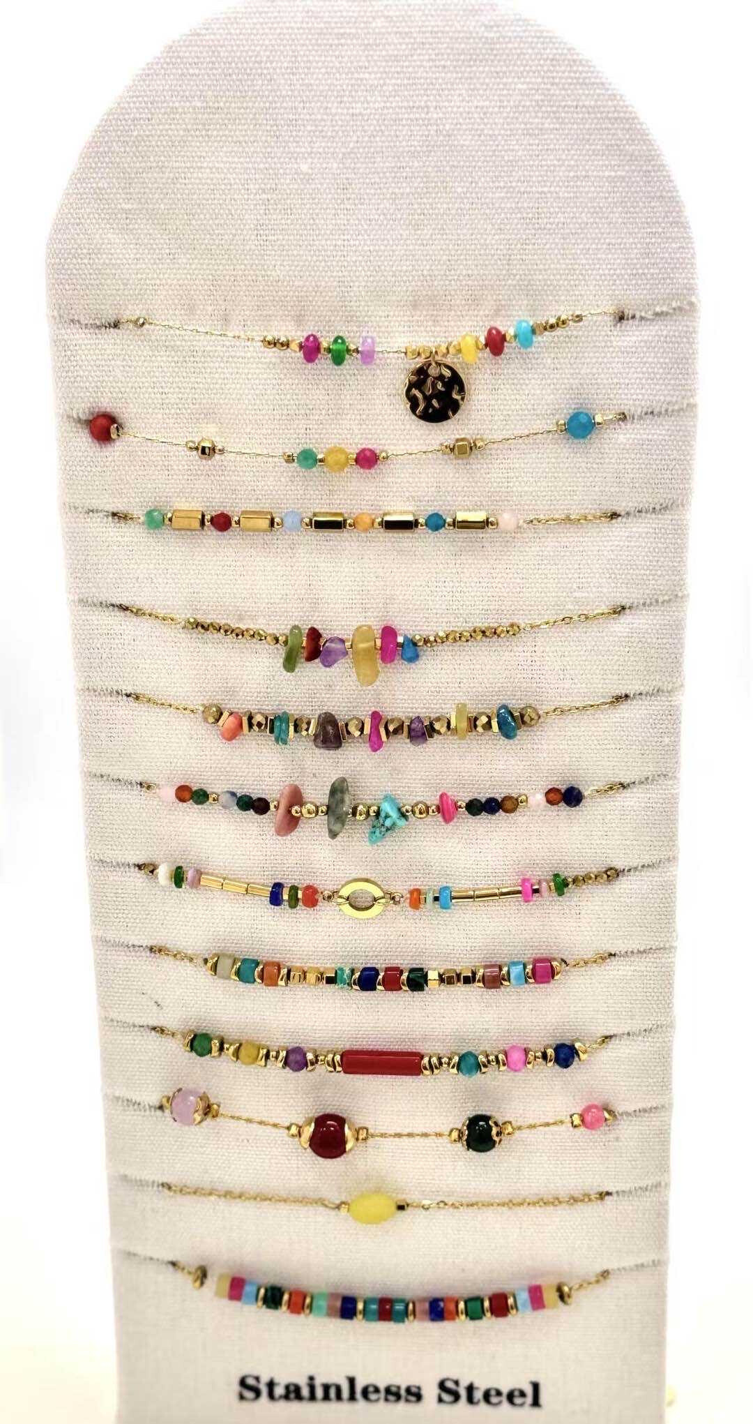 Grossiste Eclador Bijoux - Lot de 12 chaînes de bracelets  en acier Inoxydable.