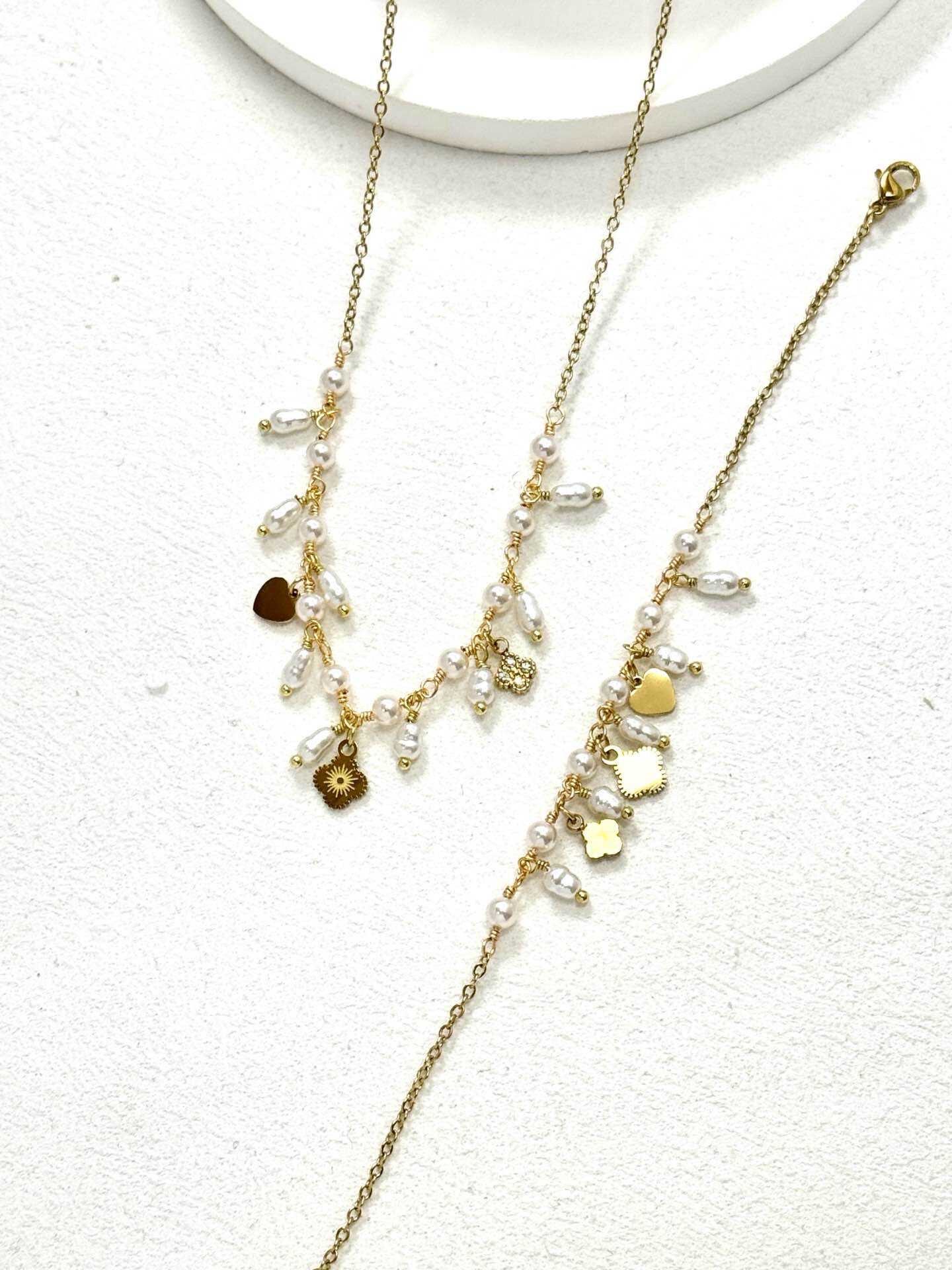 Grossiste Eclador Bijoux - Ensemble parure femme en acier inoxydable avec les breloques