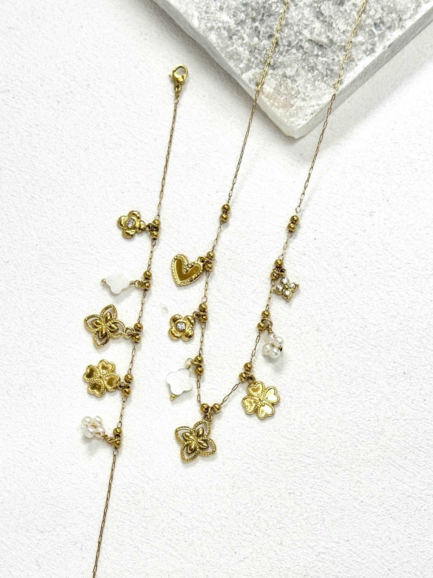 Grossiste Eclador Bijoux - Ensemble parure femme en acier inoxydable avec les breloques