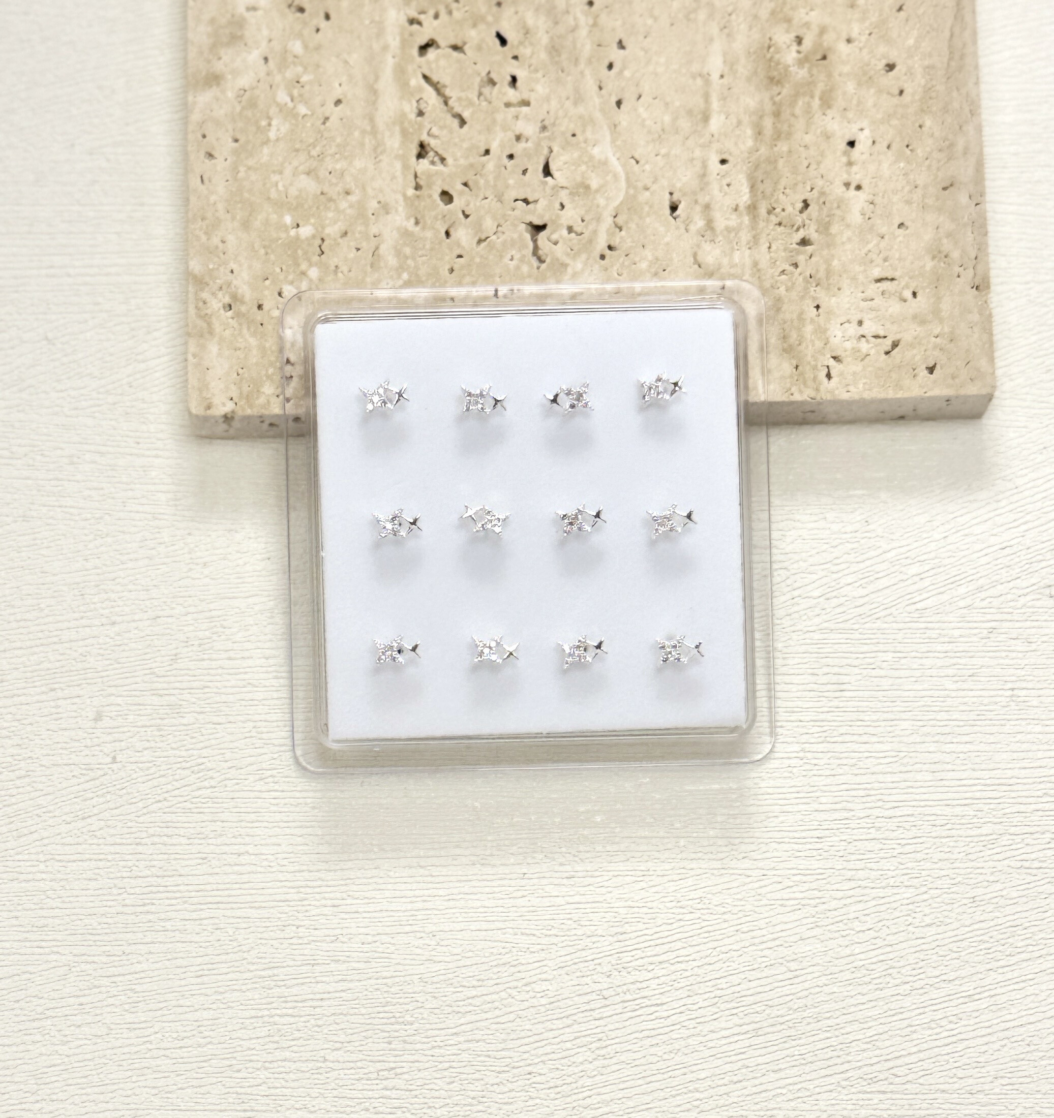 Wholesaler Eclador Bijoux - Box of 20 silver plated piercings