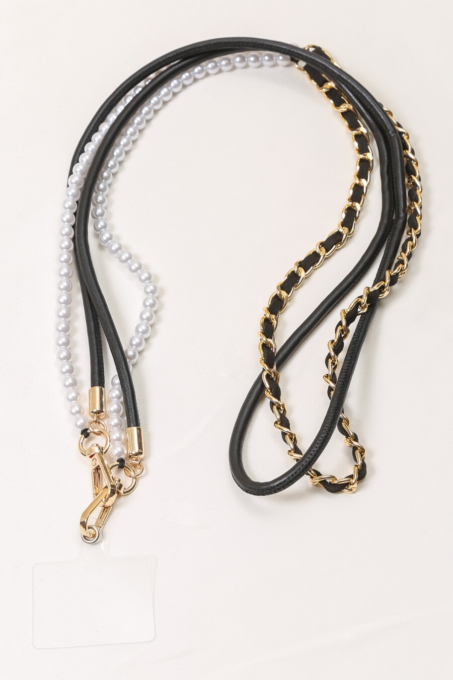 Wholesaler Eclat Paris - Double chain shoulder pearls for phone
