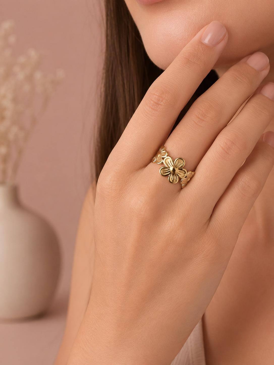Grossiste Eclat Paris - Bague fleurs entrelacées