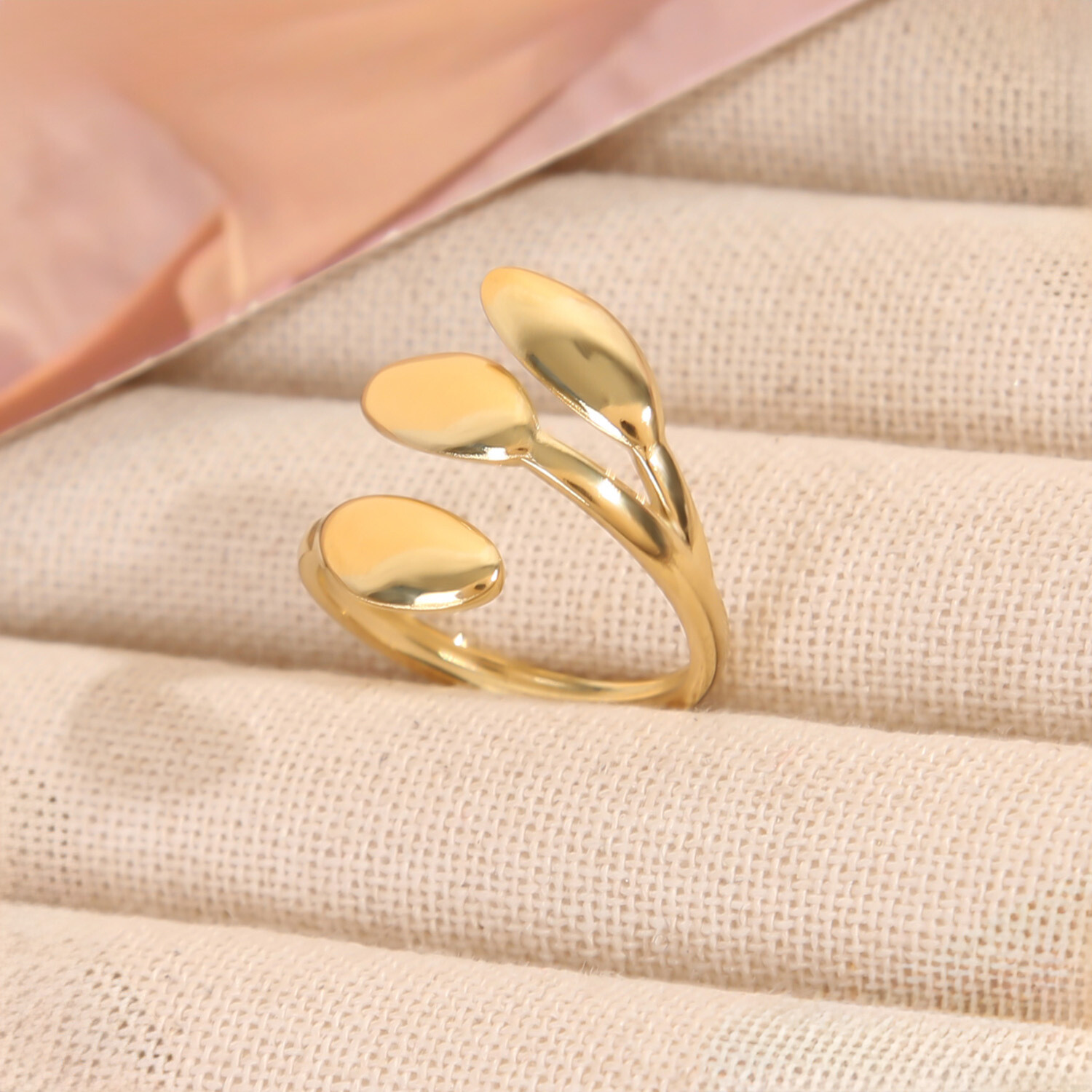 Großhändler Eclat Paris - Öffnen Sie den Goldenen Ring drei Flüssigkeitstropfen