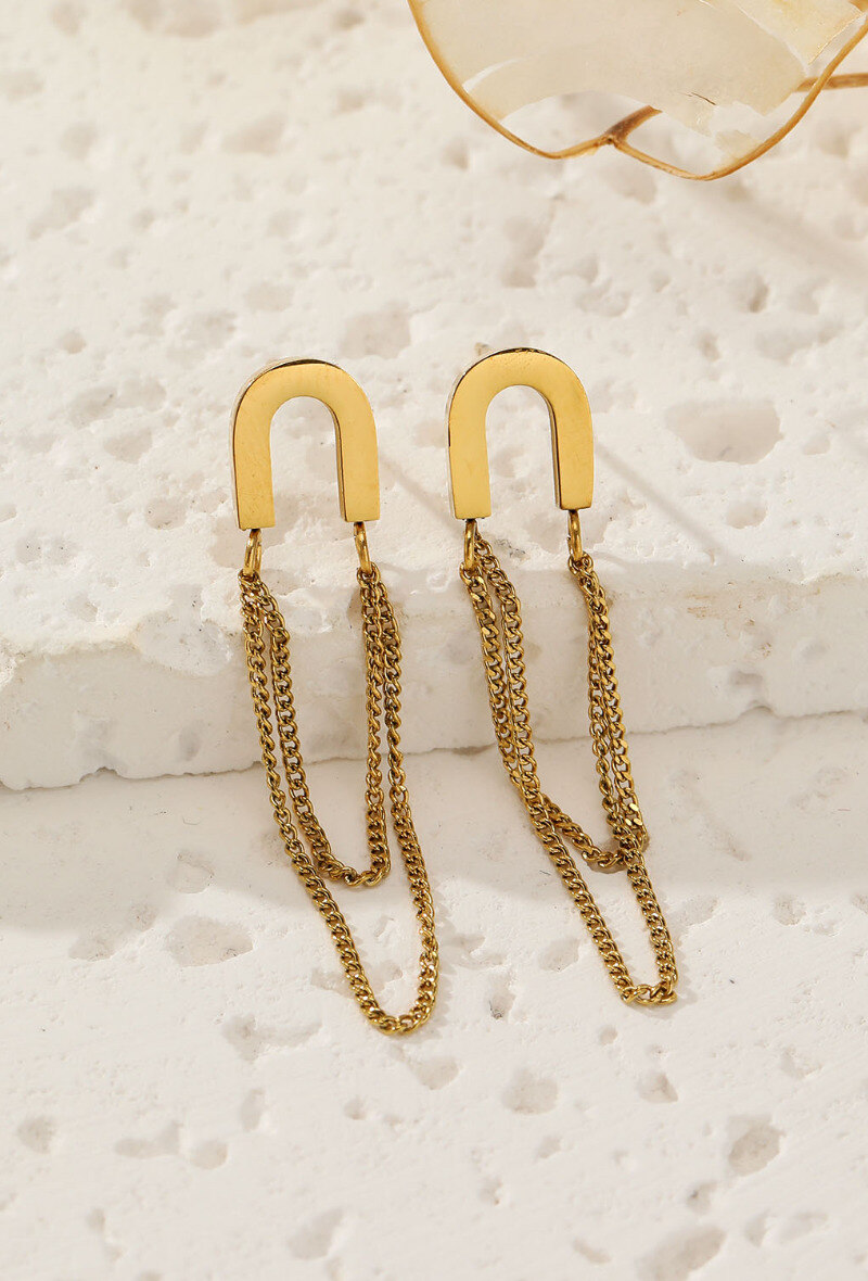 Wholesaler Eclat Paris - Gold stainless steel earrings