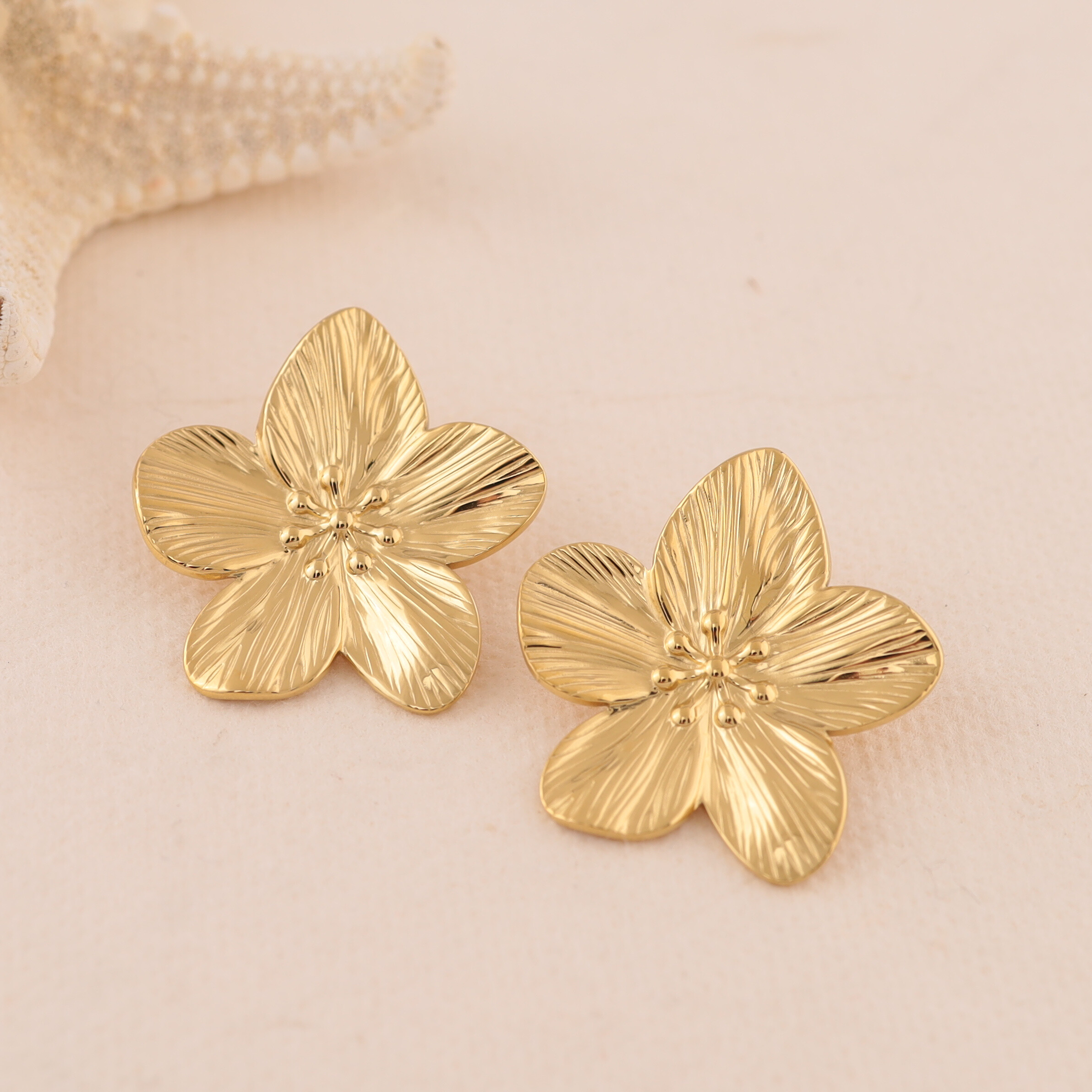Mayorista Eclat Paris - Pendientes de flor 3,5 cm