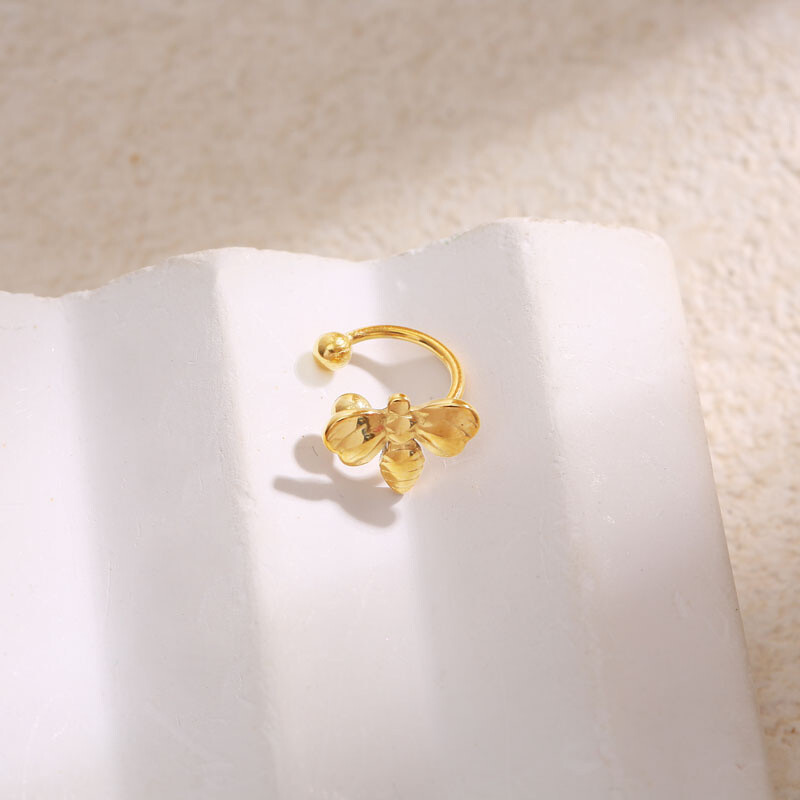 Wholesaler Eclat Paris - Golden Earcuff Earr Ring shiny bees