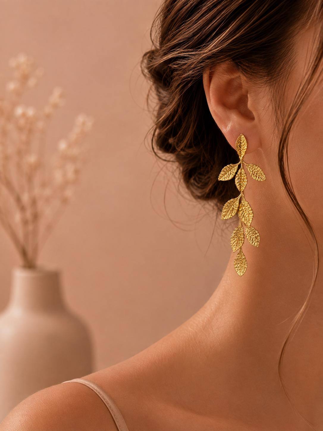Grossiste Eclat Paris - Boucles d'oreilles feuilles de laurier