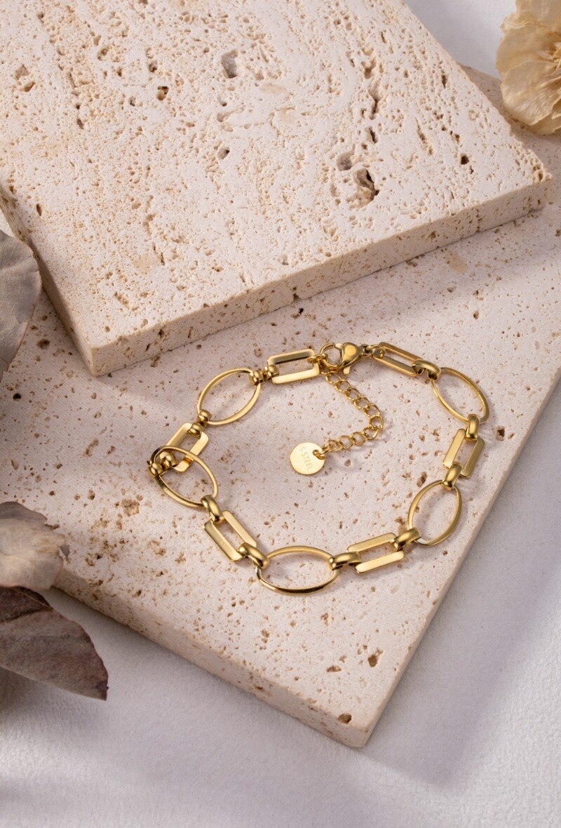 Wholesaler Eclat Paris - Oval and rectangle logo bracelet