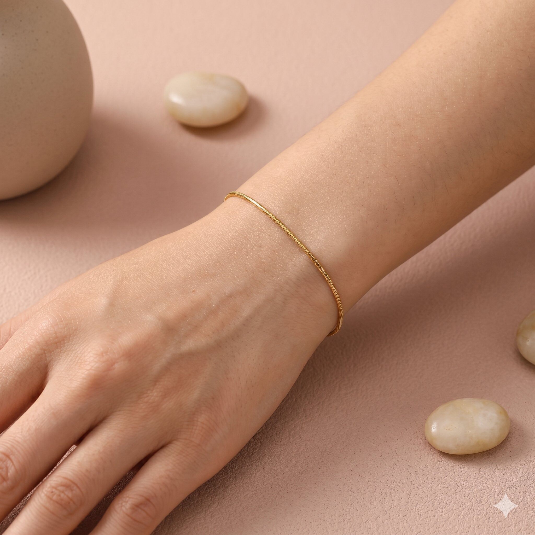Mayorista Eclat Paris - Pulsera de cadena de serpiente minimalista