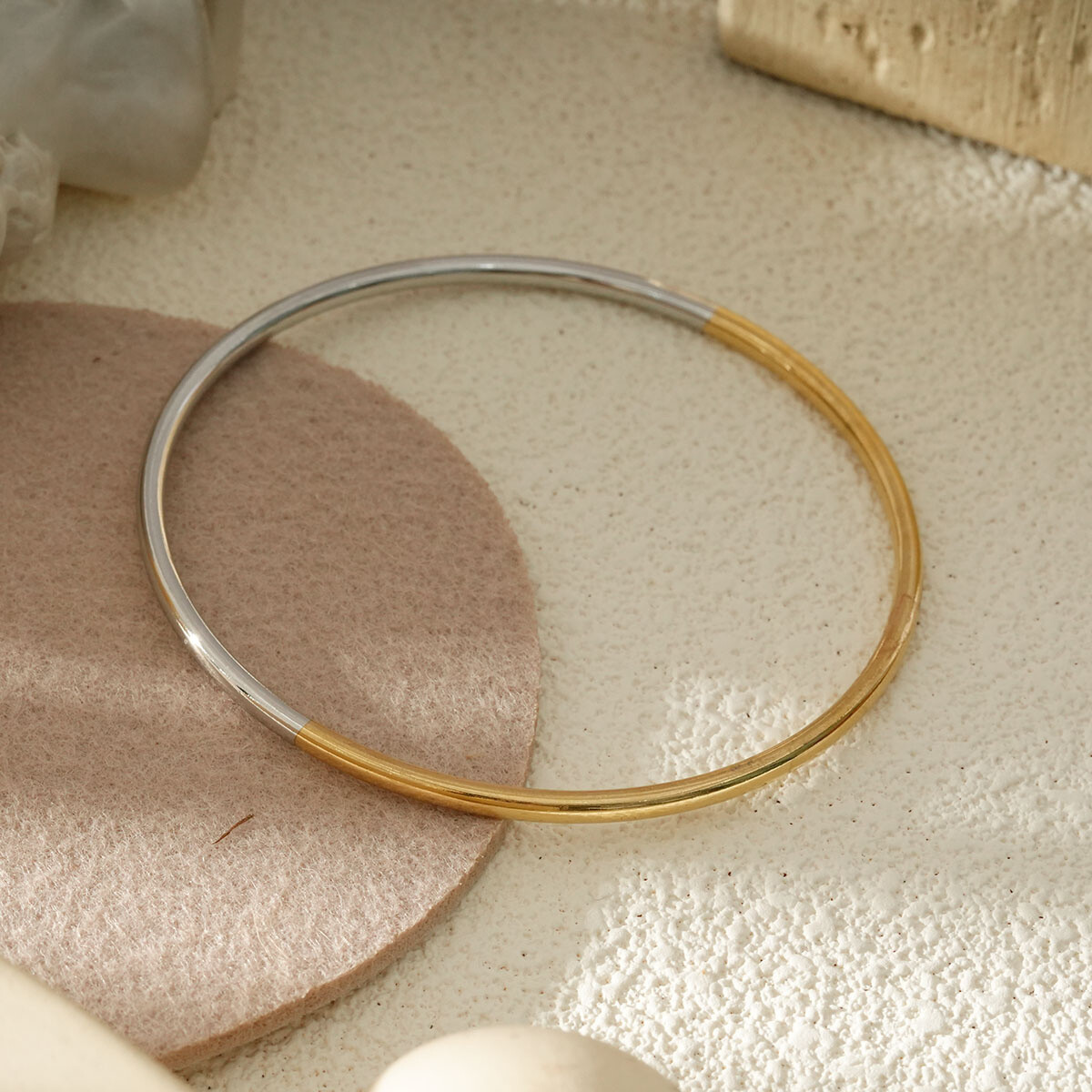 Wholesaler Eclat Paris - Two -tone fine rush bracelet