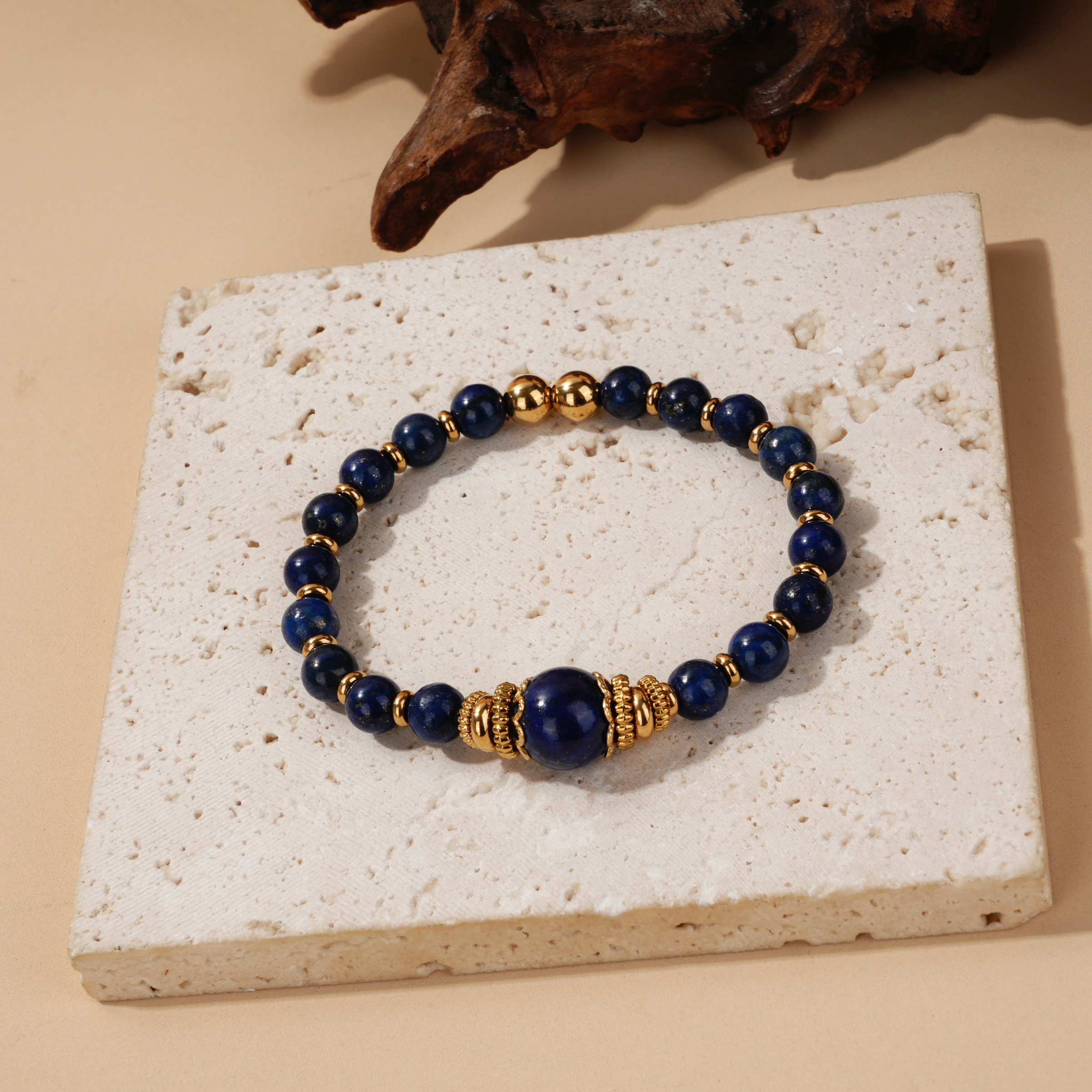 Mayorista Eclat Paris - Pulsera elástica con piedras naturales