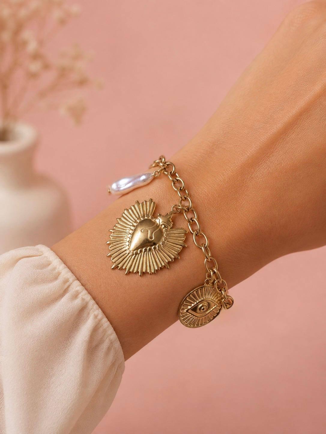 Grossiste Eclat Paris - Bracelet doré médaillons dorés