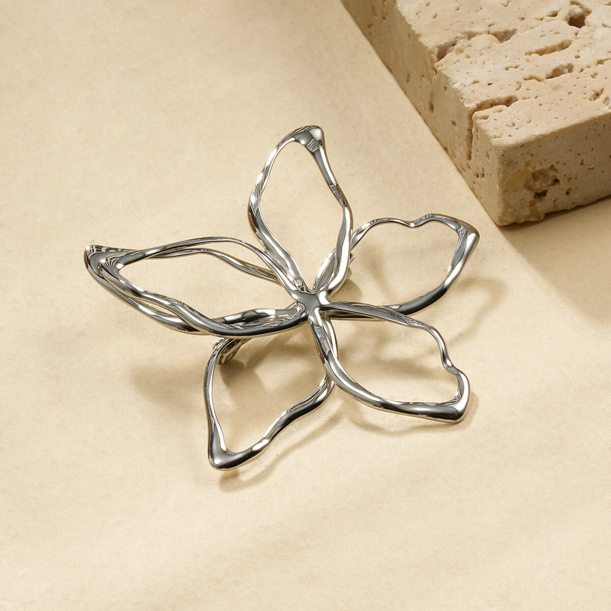 Mayorista Eclat Paris - Eje de plata de flor fina
