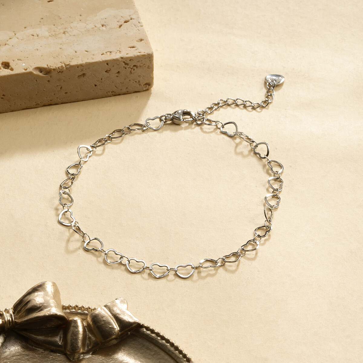 Wholesaler Eclat Paris - Silver core ankle chain