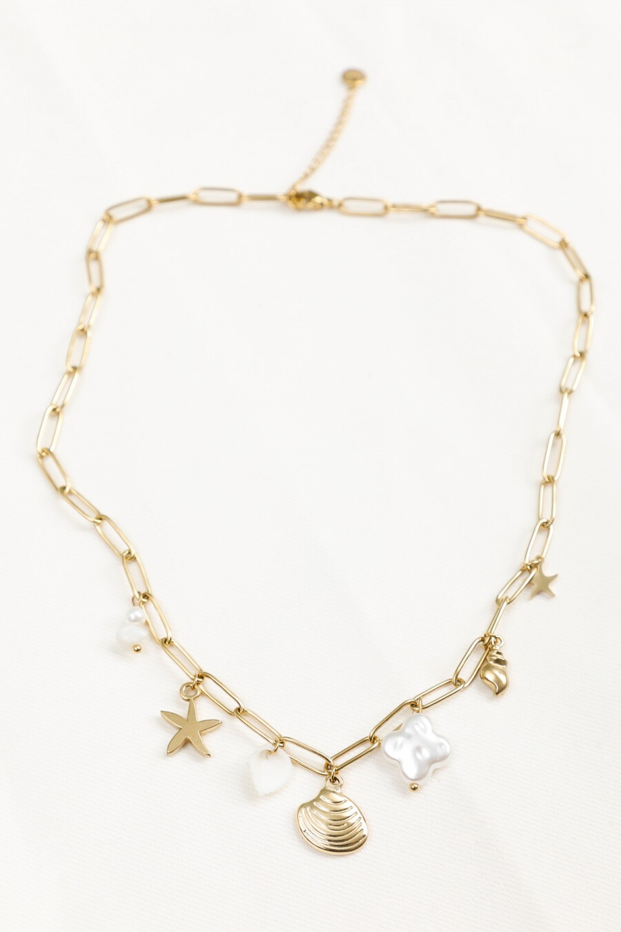 Wholesaler Eclat Paris - Gold Chain Necklace with Shell Pendants