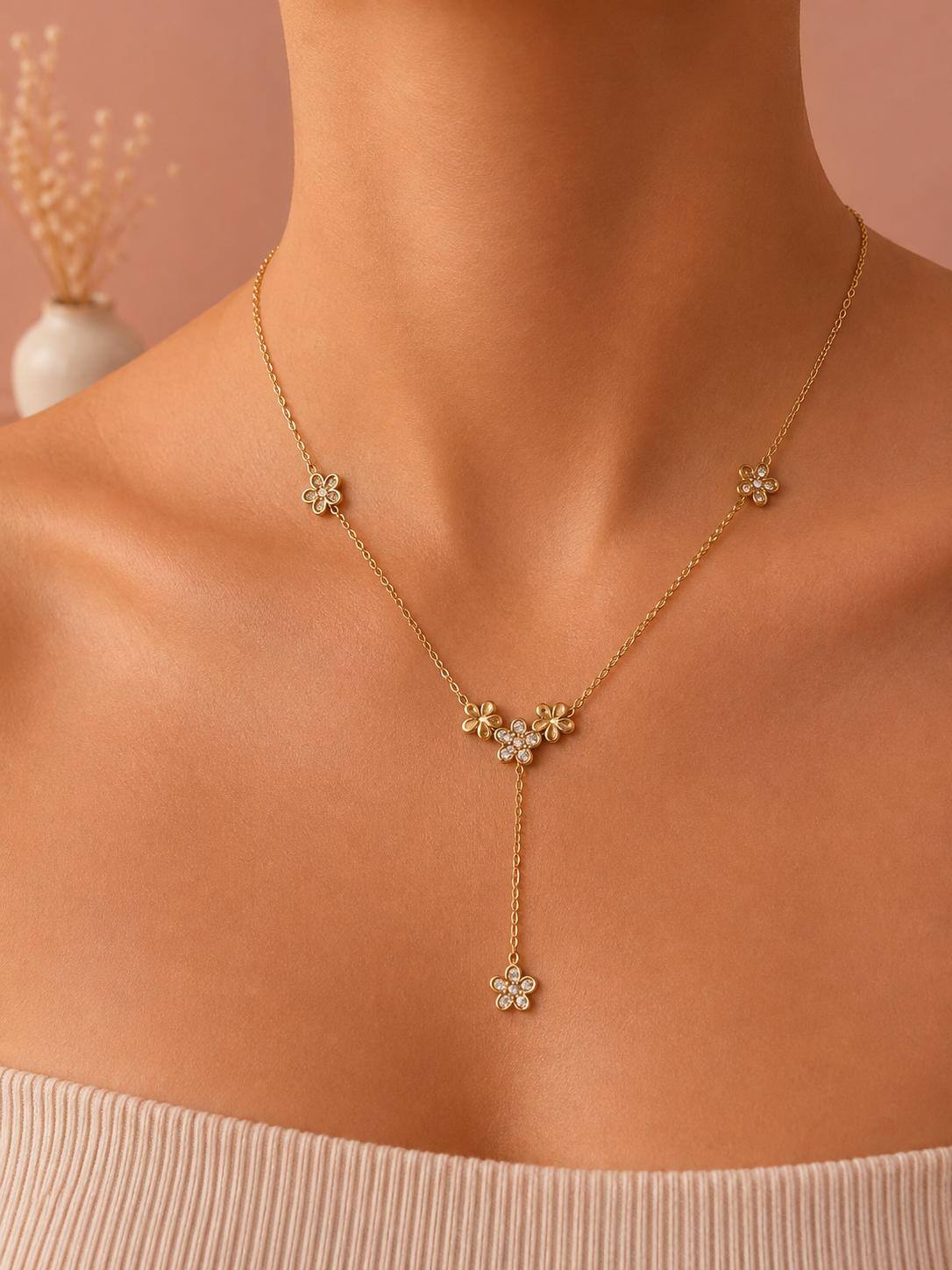Wholesaler Eclat Paris - Set flower necklace