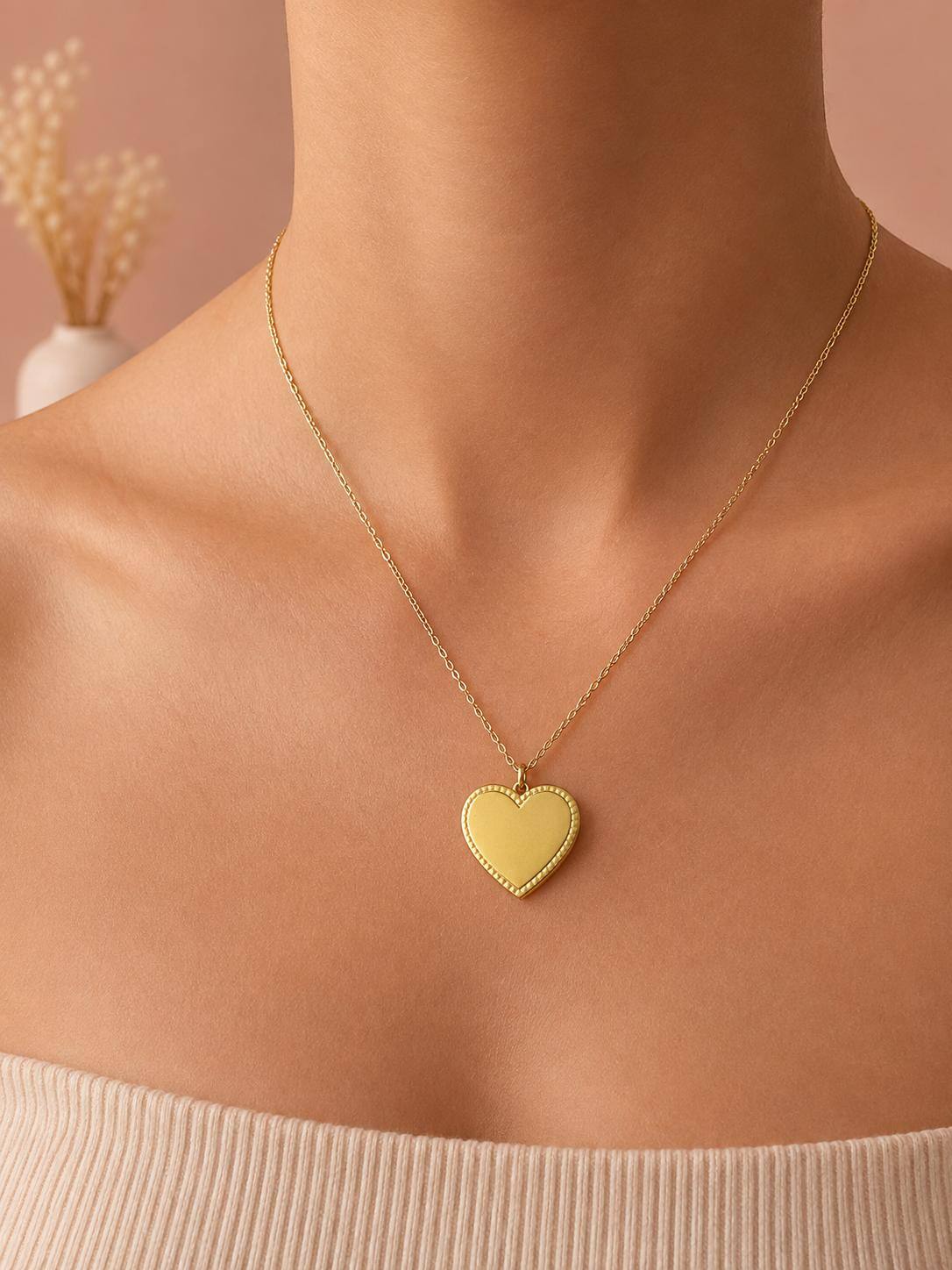 Wholesaler Eclat Paris - Pearl Heart Pendant Necklace