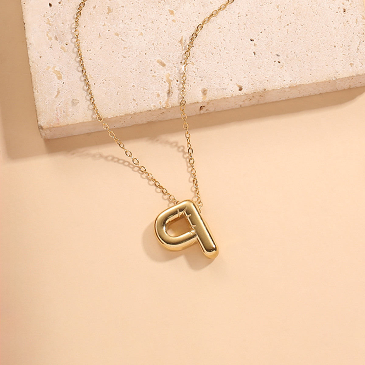 Mayorista Eclat Paris - Collar de cadena fina de oro Cartas alfabéticas Balón P