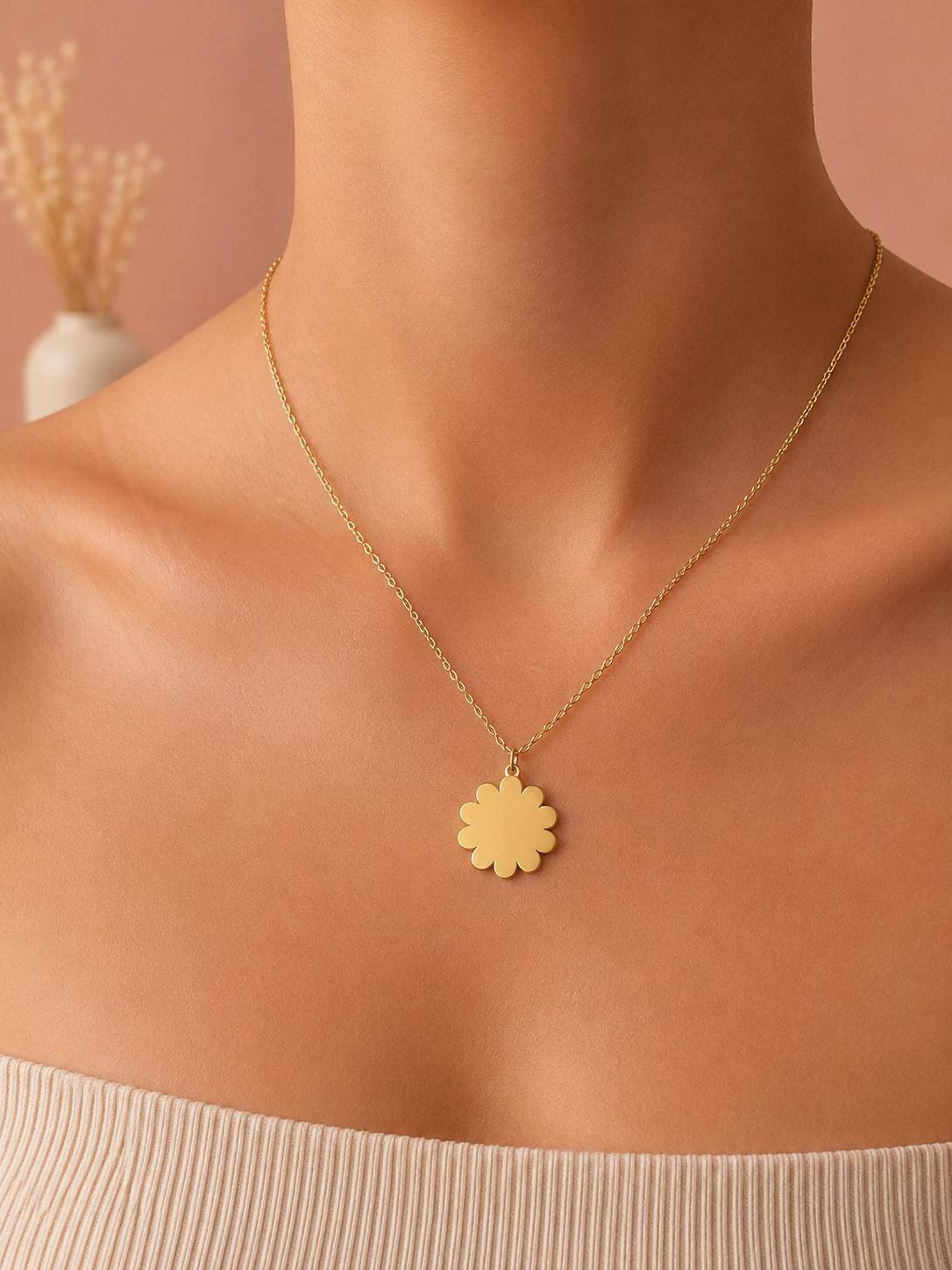 Wholesaler Eclat Paris - Floral Pendant Necklace