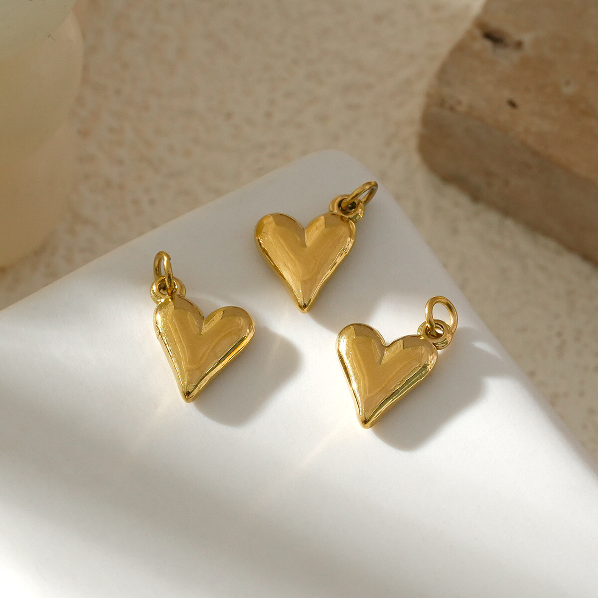 Mayorista Eclat Paris - Conjunto de 3 colgantes de Golden Heart