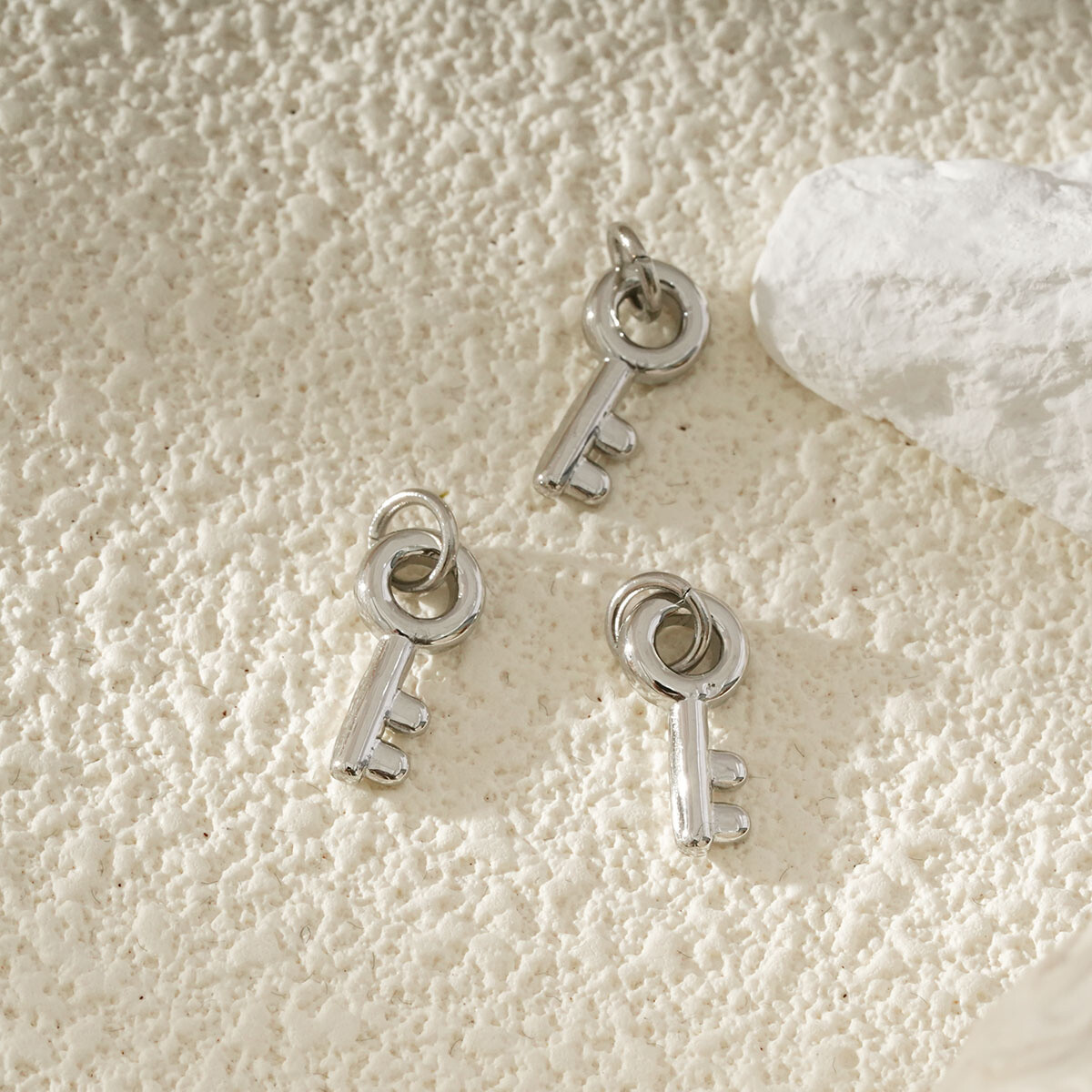 Mayorista Eclat Paris - Lot de 3 colgantes de llave de plata