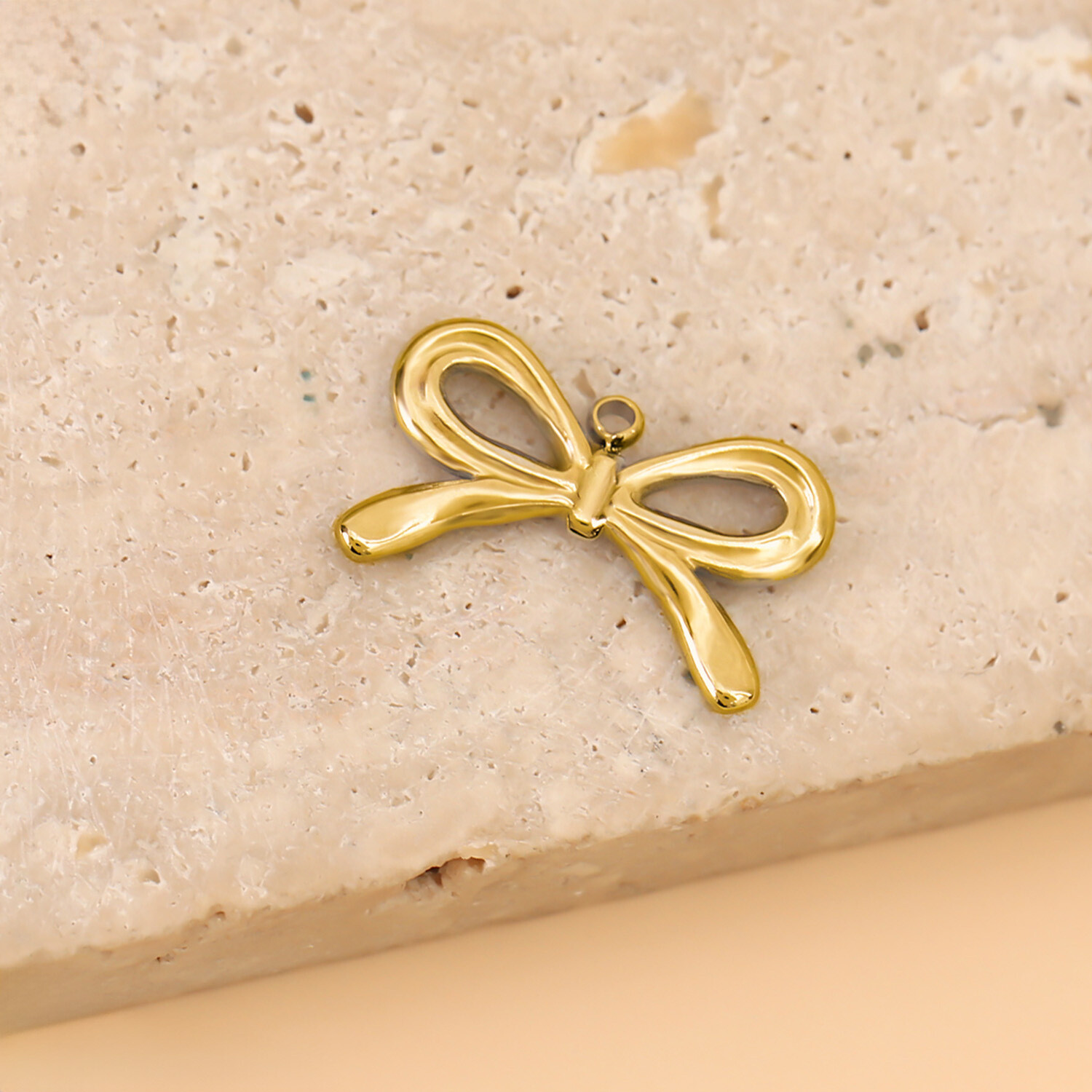 Grossiste Eclat Paris - Lot de 3 Pendentifs Nœud Romantique Doré