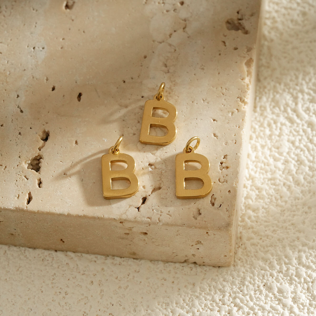Mayorista Eclat Paris - Muchos 3 colgantes Alphabet Letter B Golden