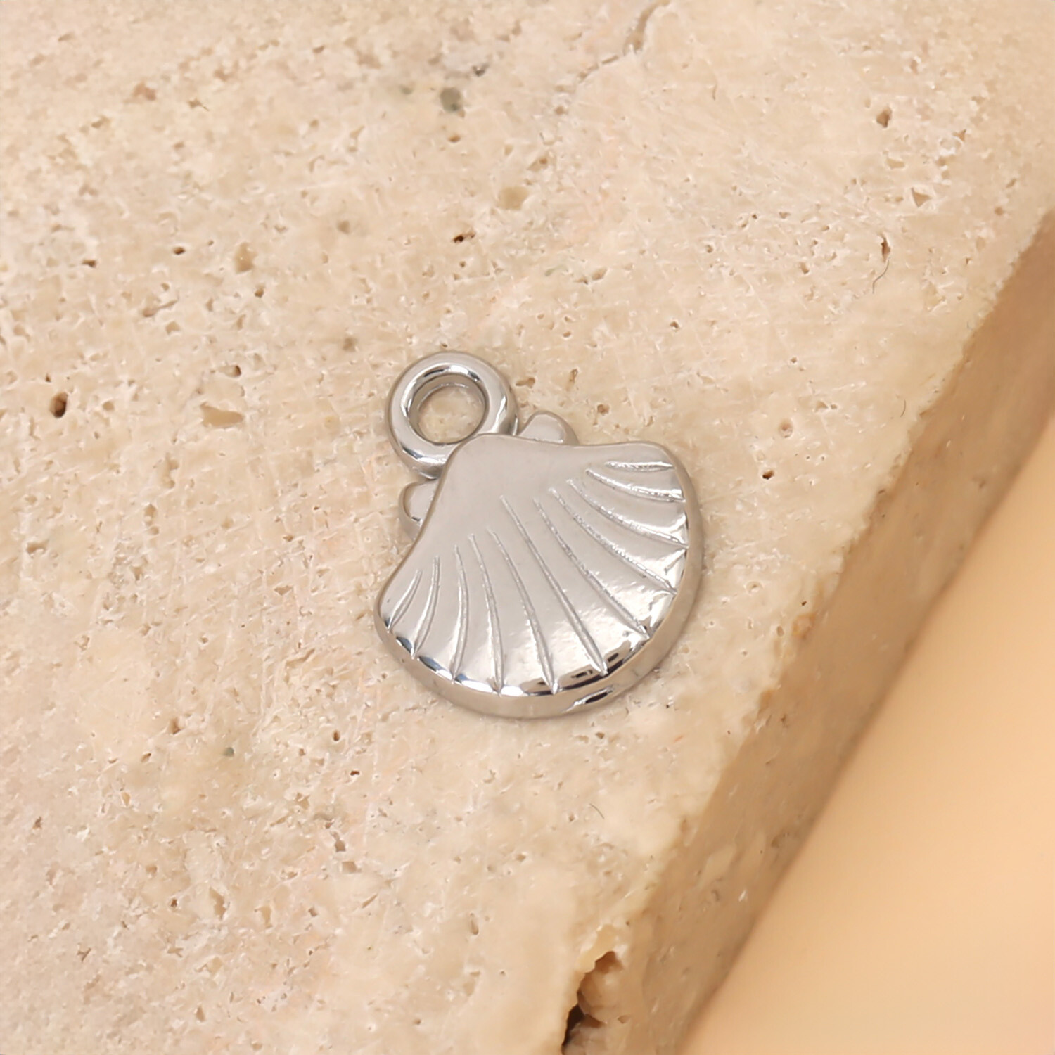 Grossiste Eclat Paris - Lot de 3 Pendentifs Petit Coquillage Mer Argenté