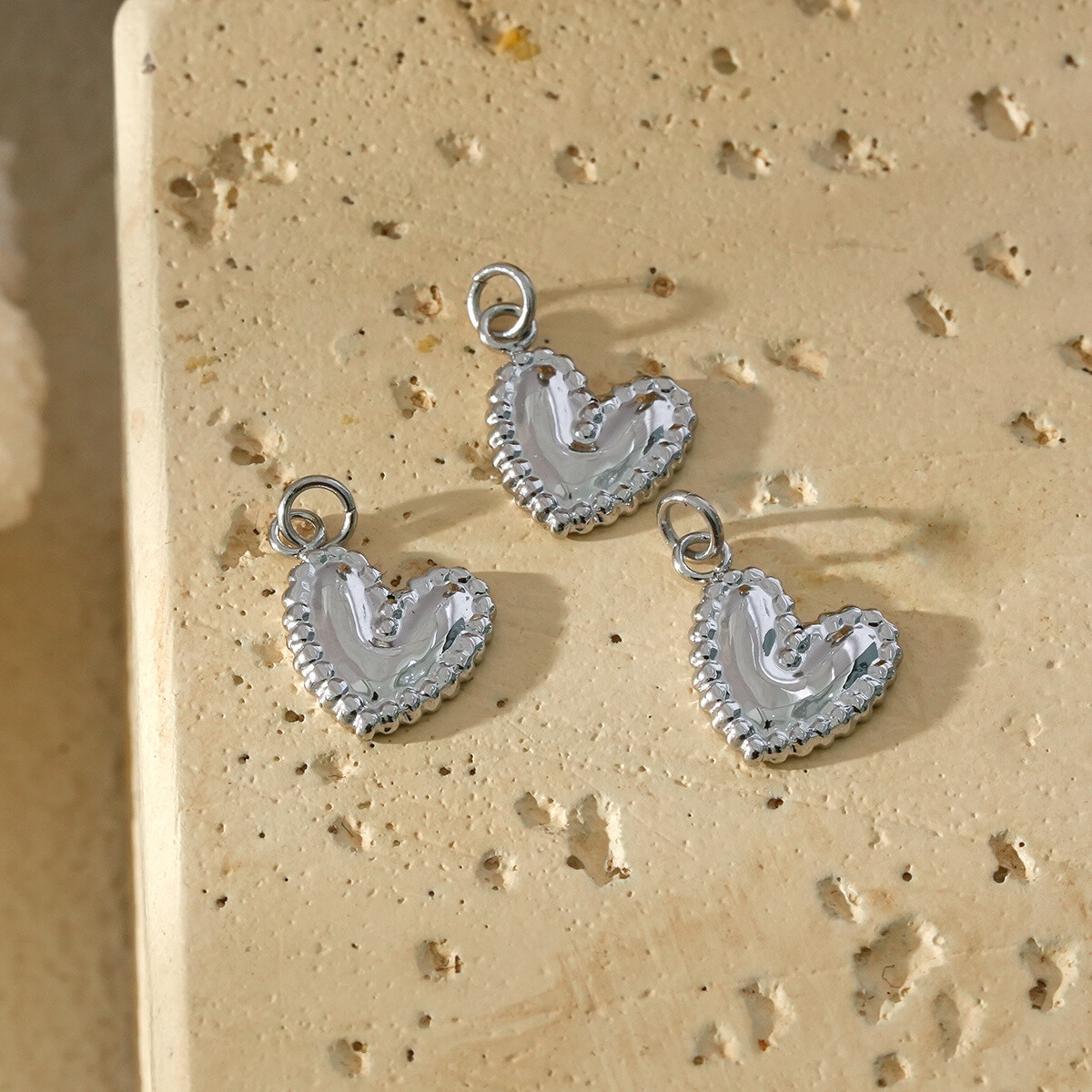 Mayorista Eclat Paris - Muchas 3 corazones núcleo de plata facetada