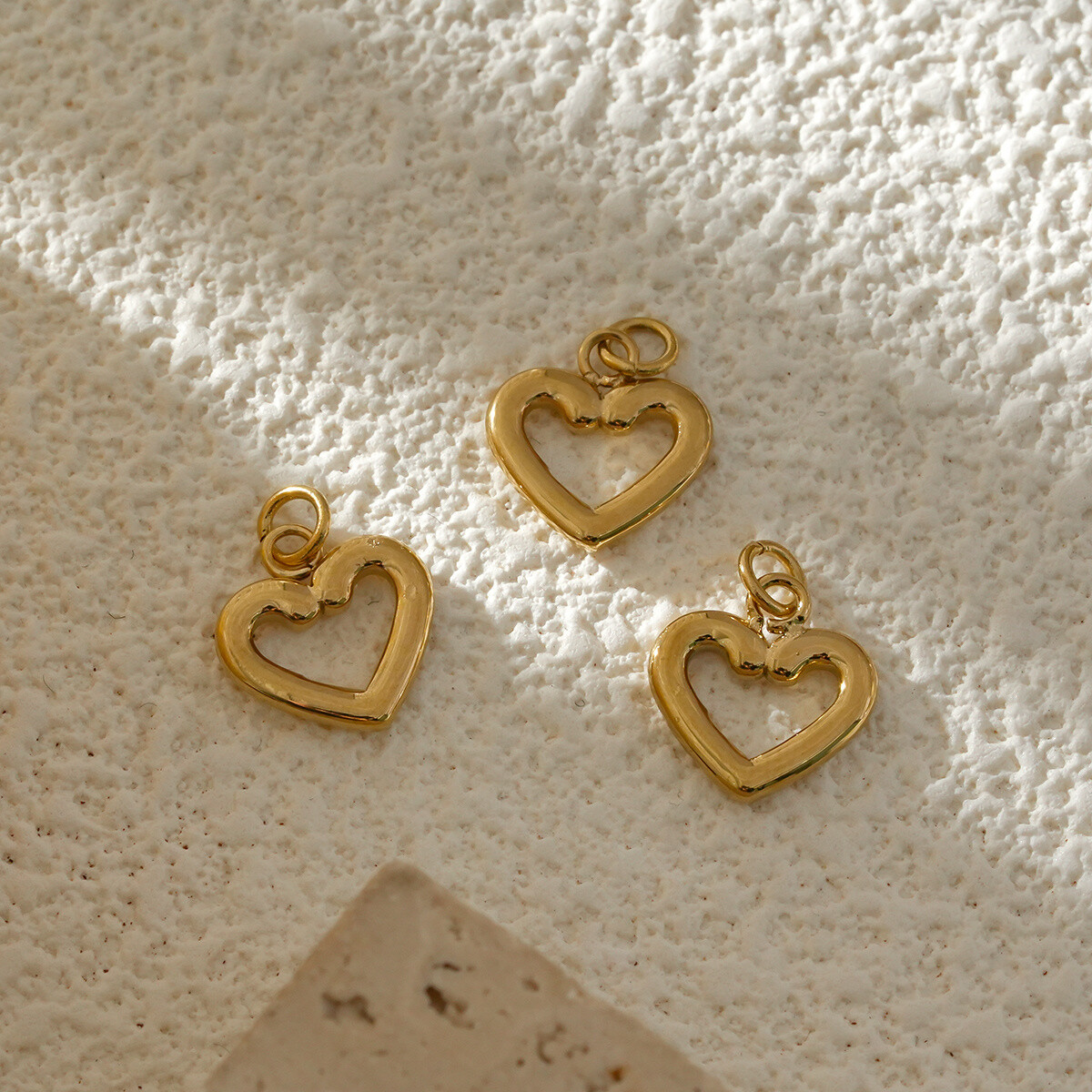 Mayorista Eclat Paris - Muchas 3 colgantes de Golden Heart Golden
