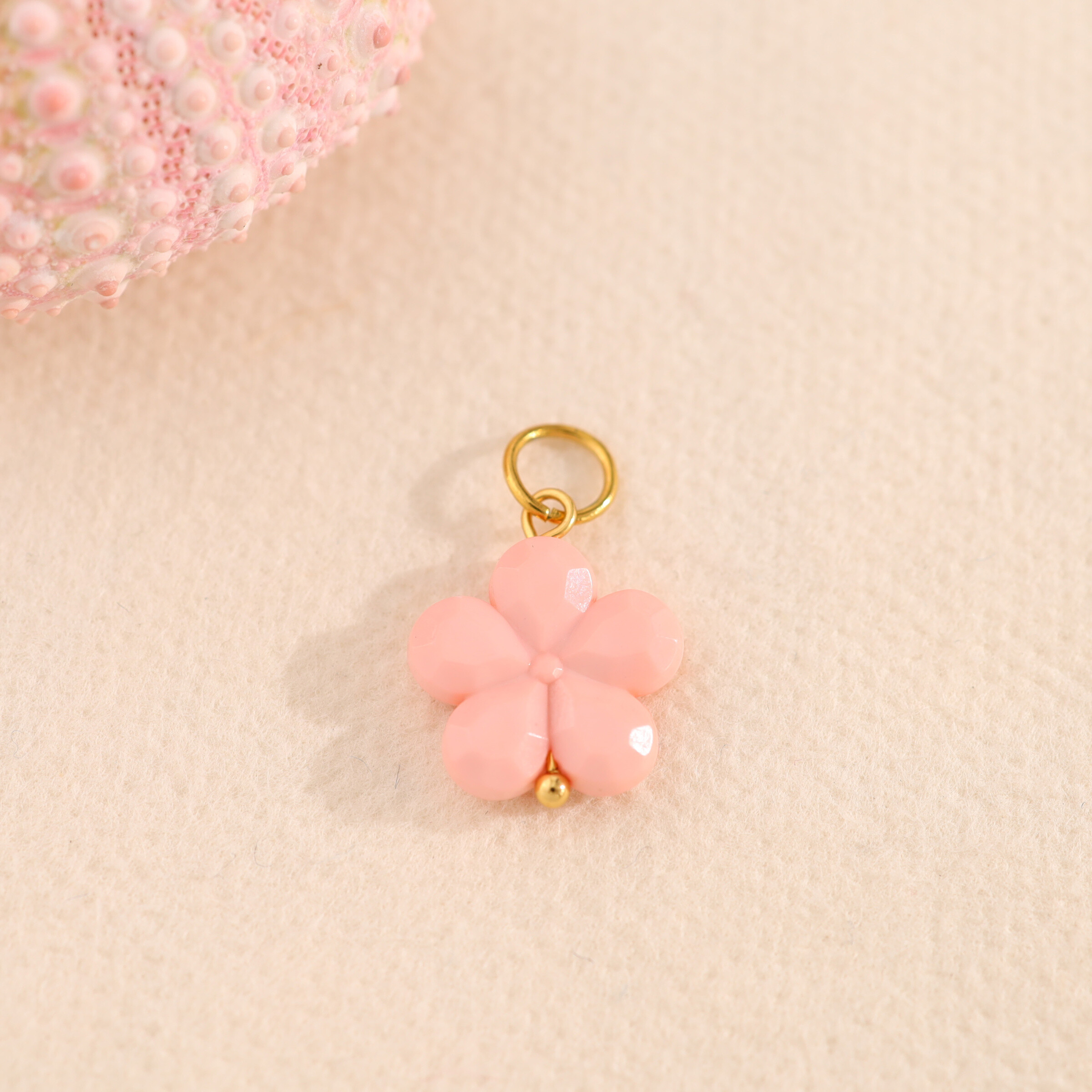 Großhändler Eclat Paris - Set aus 3 rosa Blumenanhängern