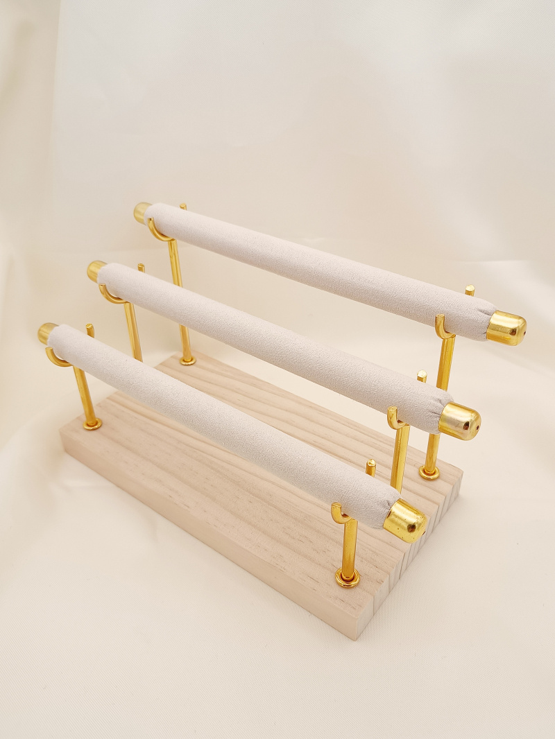 Großhändler Eclat Paris - Beigefarbenes Display-Set mit drei Ringen