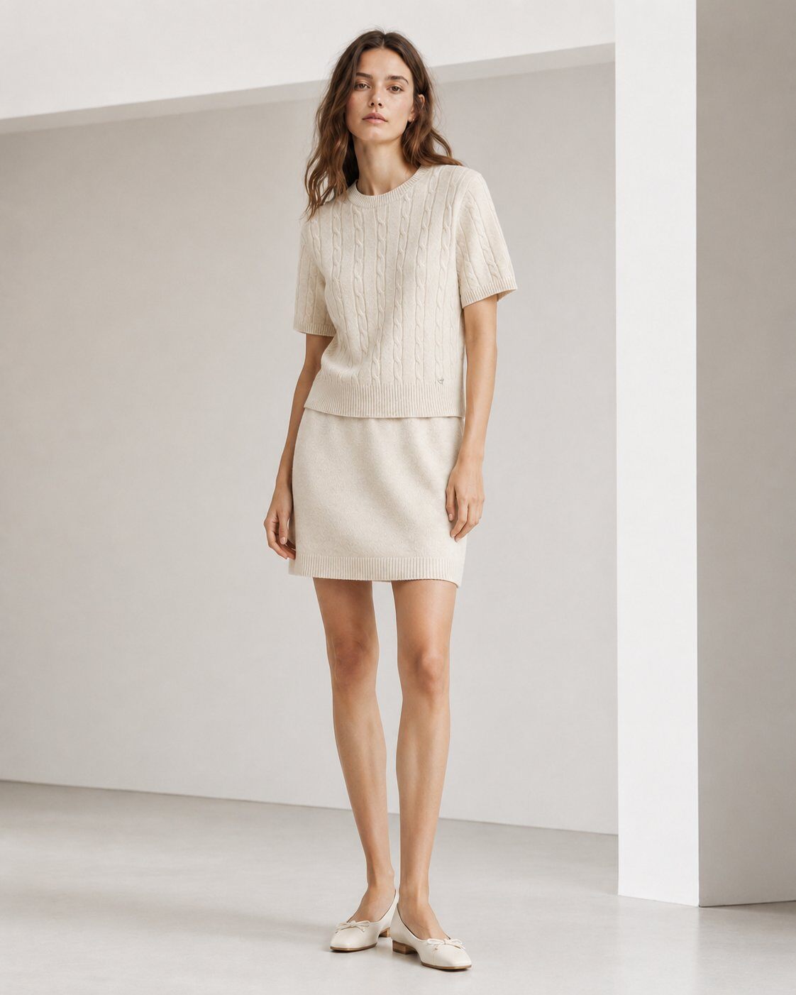 Grossista ECRU by Luni - Set in maglia a trecce