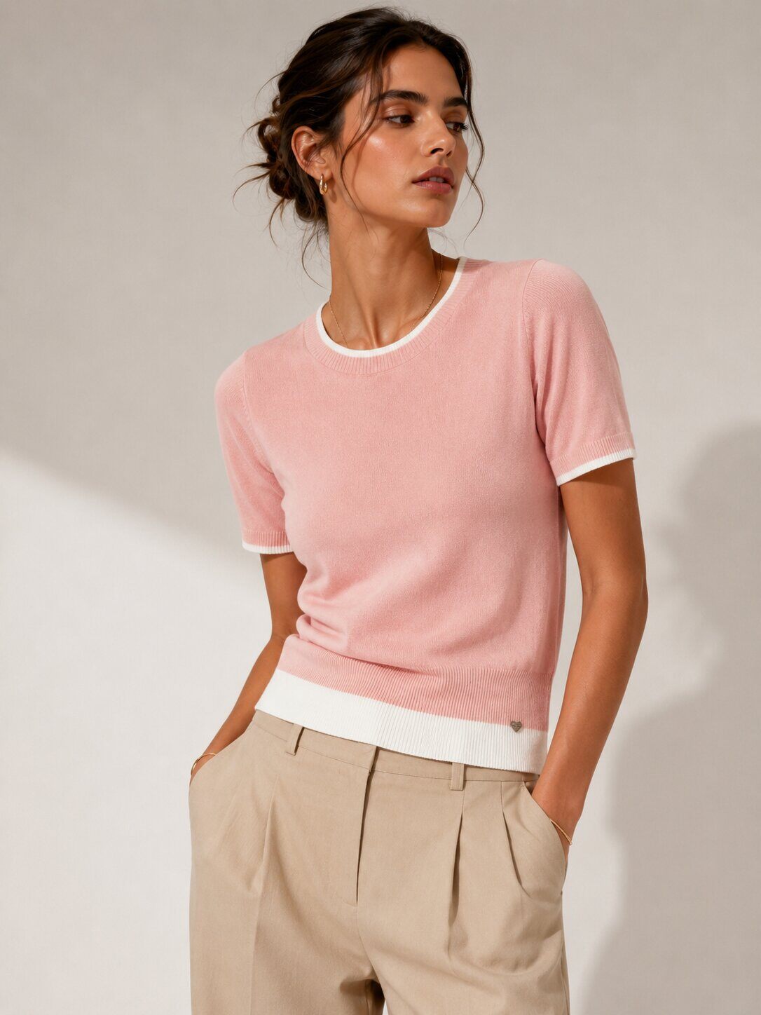Wholesaler ECRU by Luni - Minimal Contrast Sweater – Contemporary Essentials