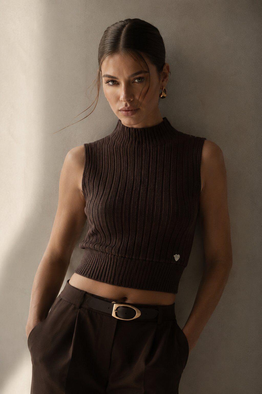 Wholesaler ECRU by Luni - Ribbed turtleneck sweater