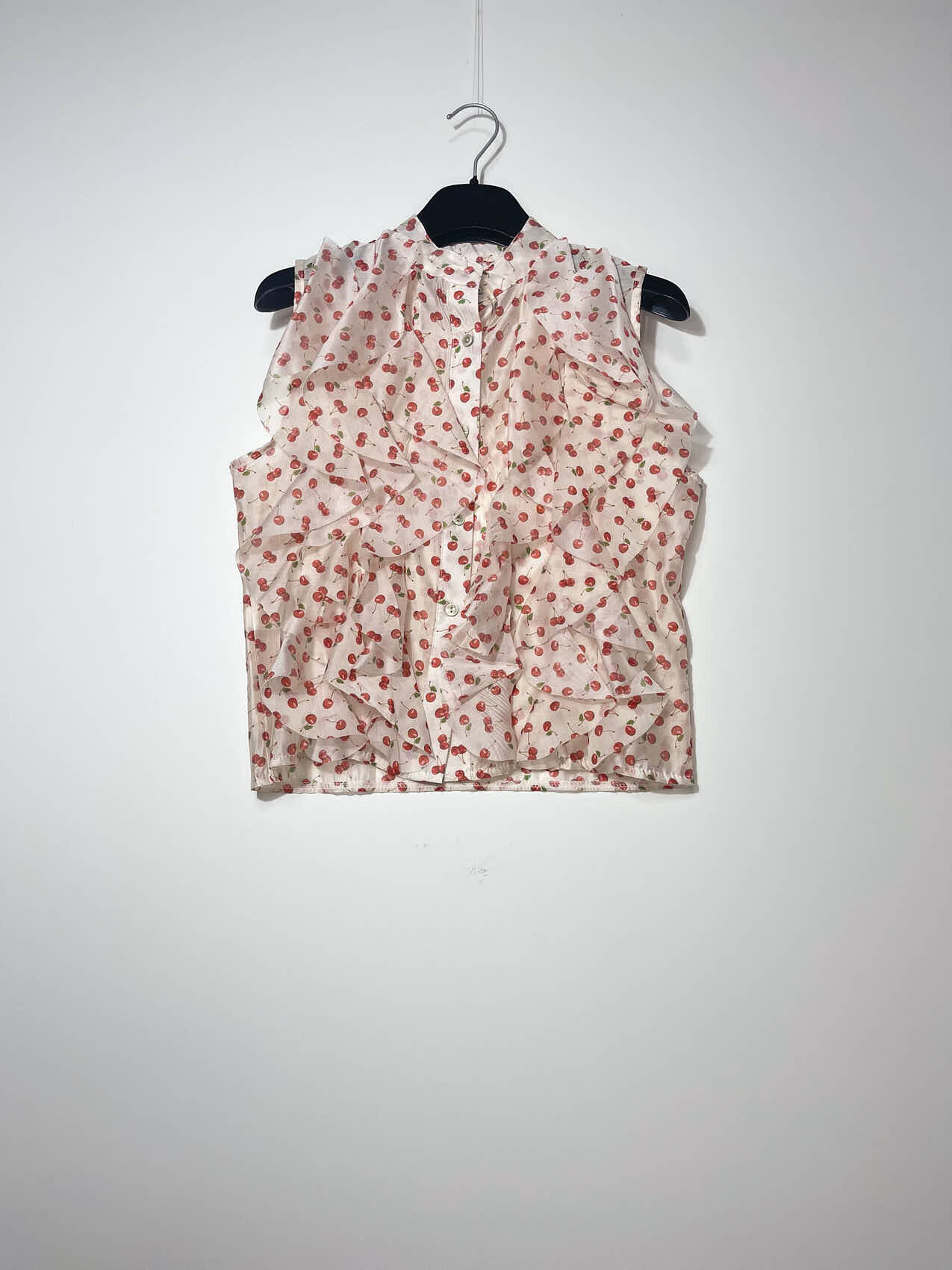 Grossiste Elegance - Chemisier sans manches avec rouge et impression