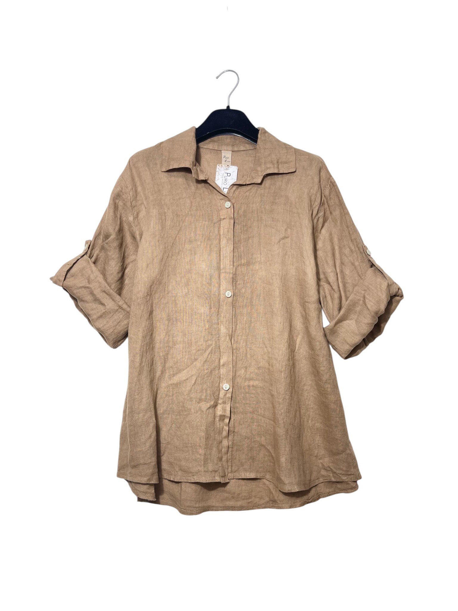 Mayorista Elegance - Camisa oversize de lino puro